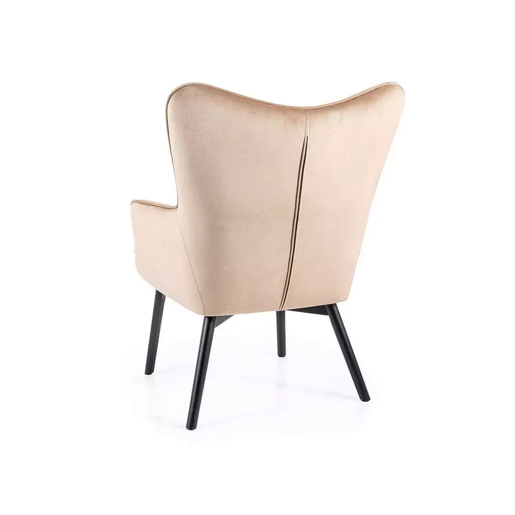 Fotoliu CARMEN, stofa catifelata bej - Bluvel 28, 72x75x99 cm