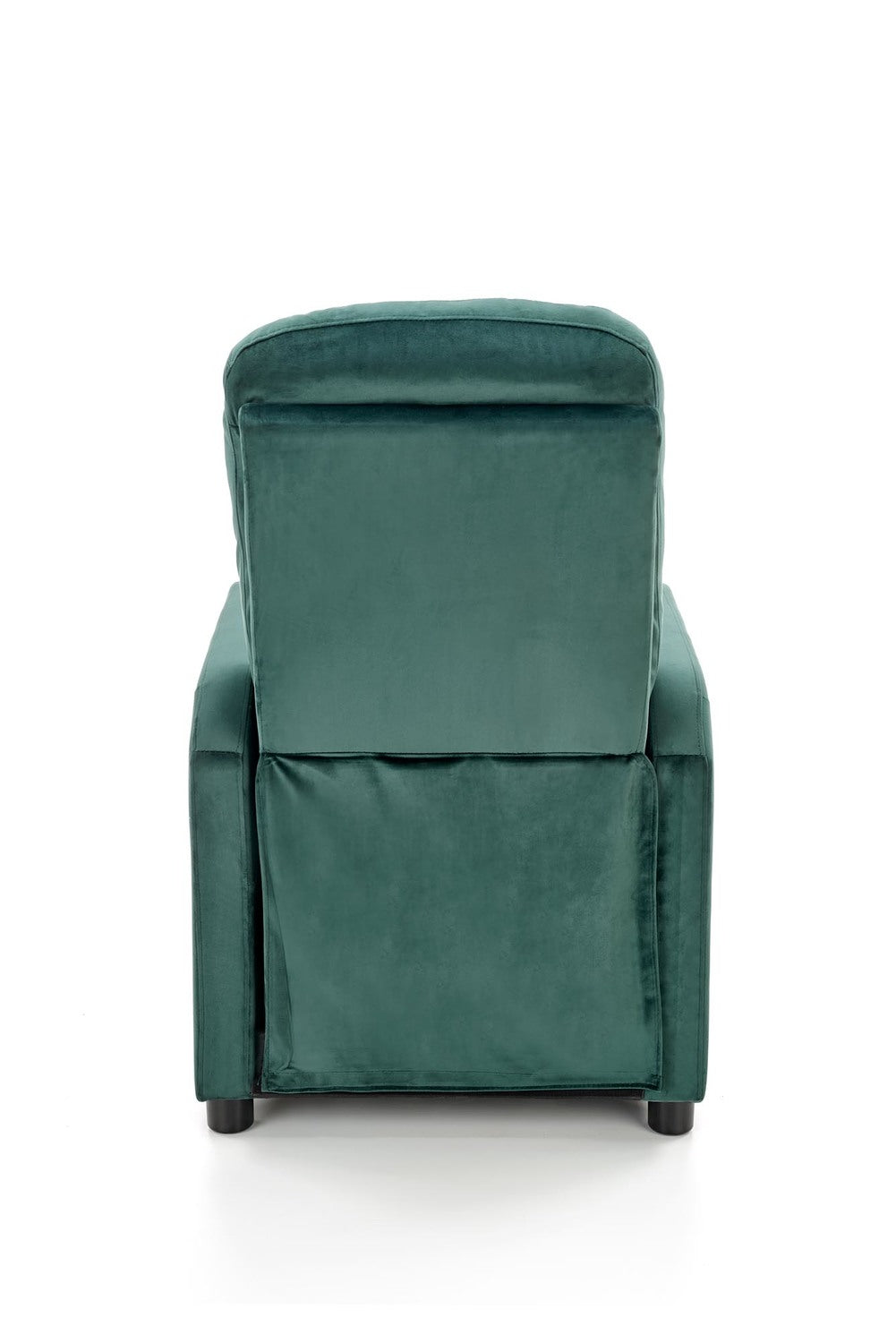 Fotoliu FELIPE 2, verde inchis/negru, stofa catifelata/plastic, 64x84/135x76/103 cm