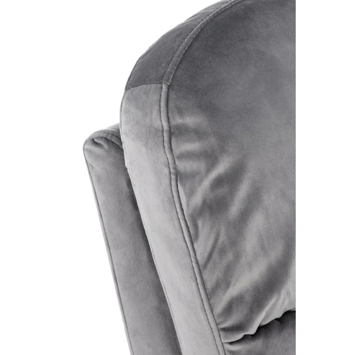Fotoliu FELIPE 2, stofa catifelata gri - Bluvel 14, 64x84/135x76/103 cm