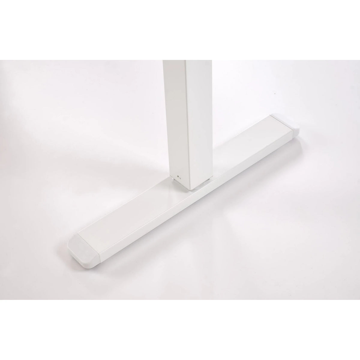 Masa birou B54, alb, PAL laminat/otel, 120x60x75-120 cm