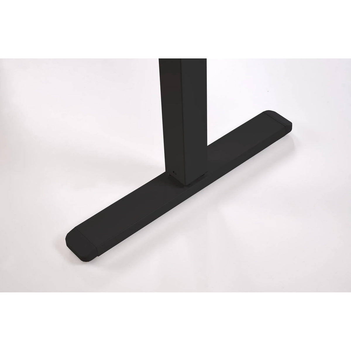 Masa birou B54, alb/negru, PAL laminat/otel, 120x60x75-120 cm