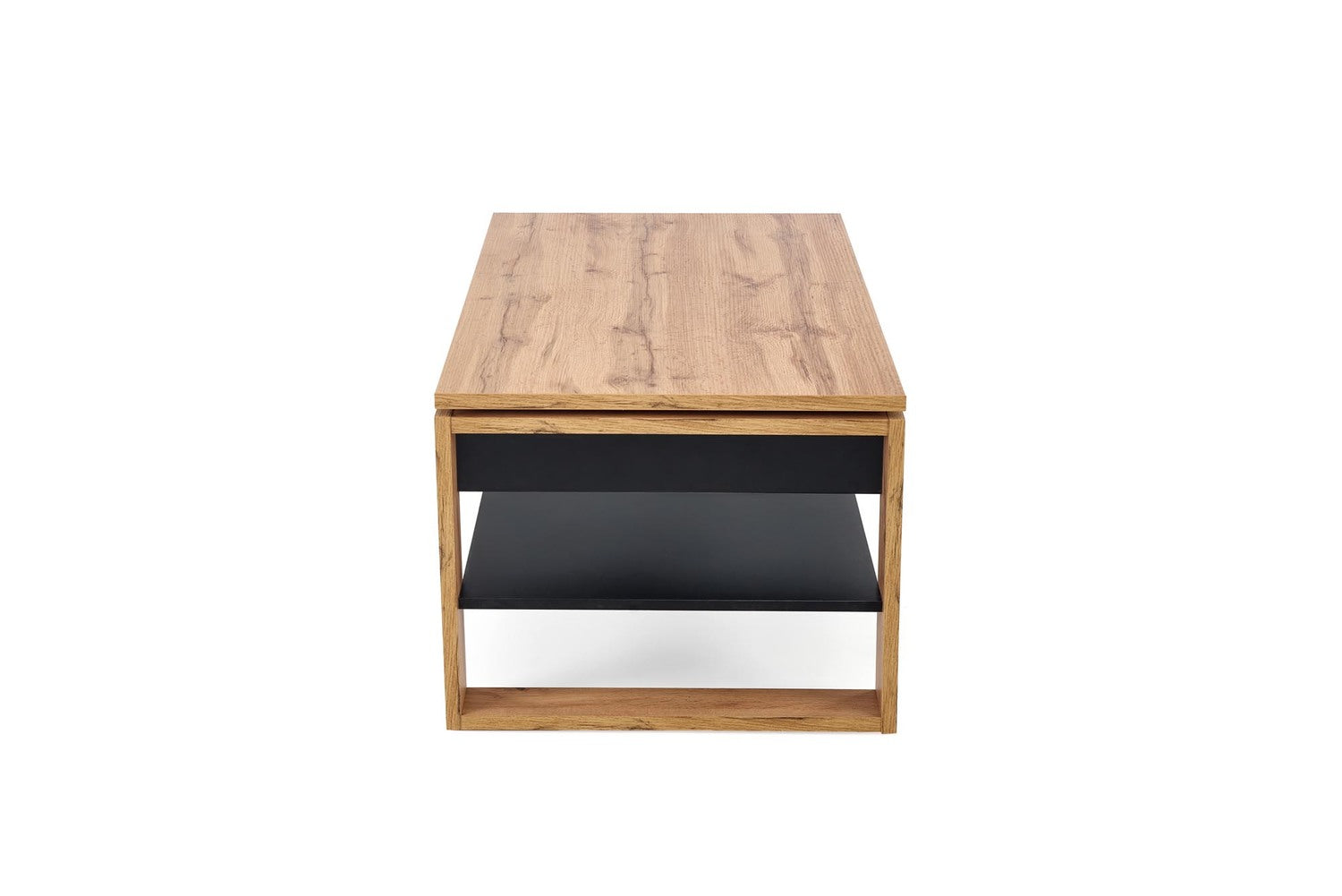 Masuta cafea BETTY, stejar artisan/negru, PAL laminat, 120x65/92x50/72 cm
