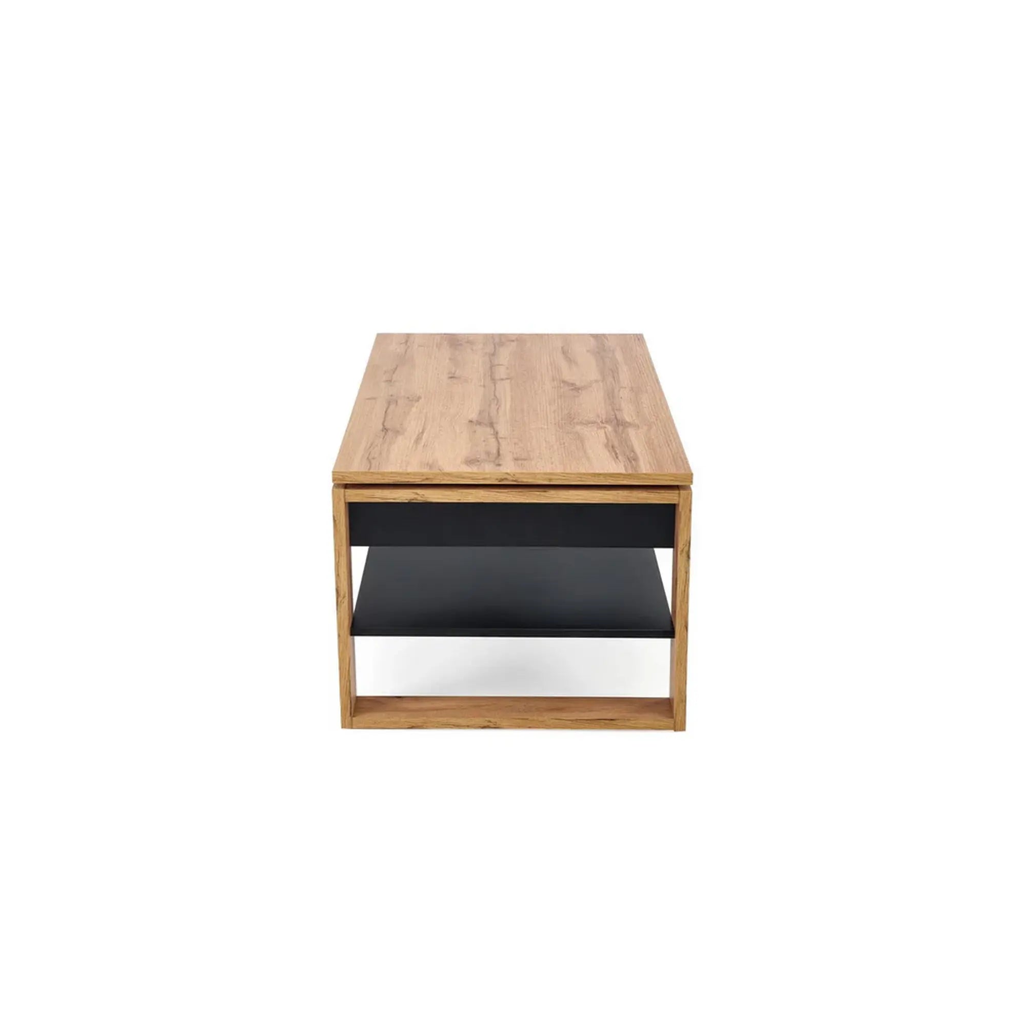 Masuta cafea BETTY, stejar artisan/negru, PAL laminat, 120x65/92x50/72 cm