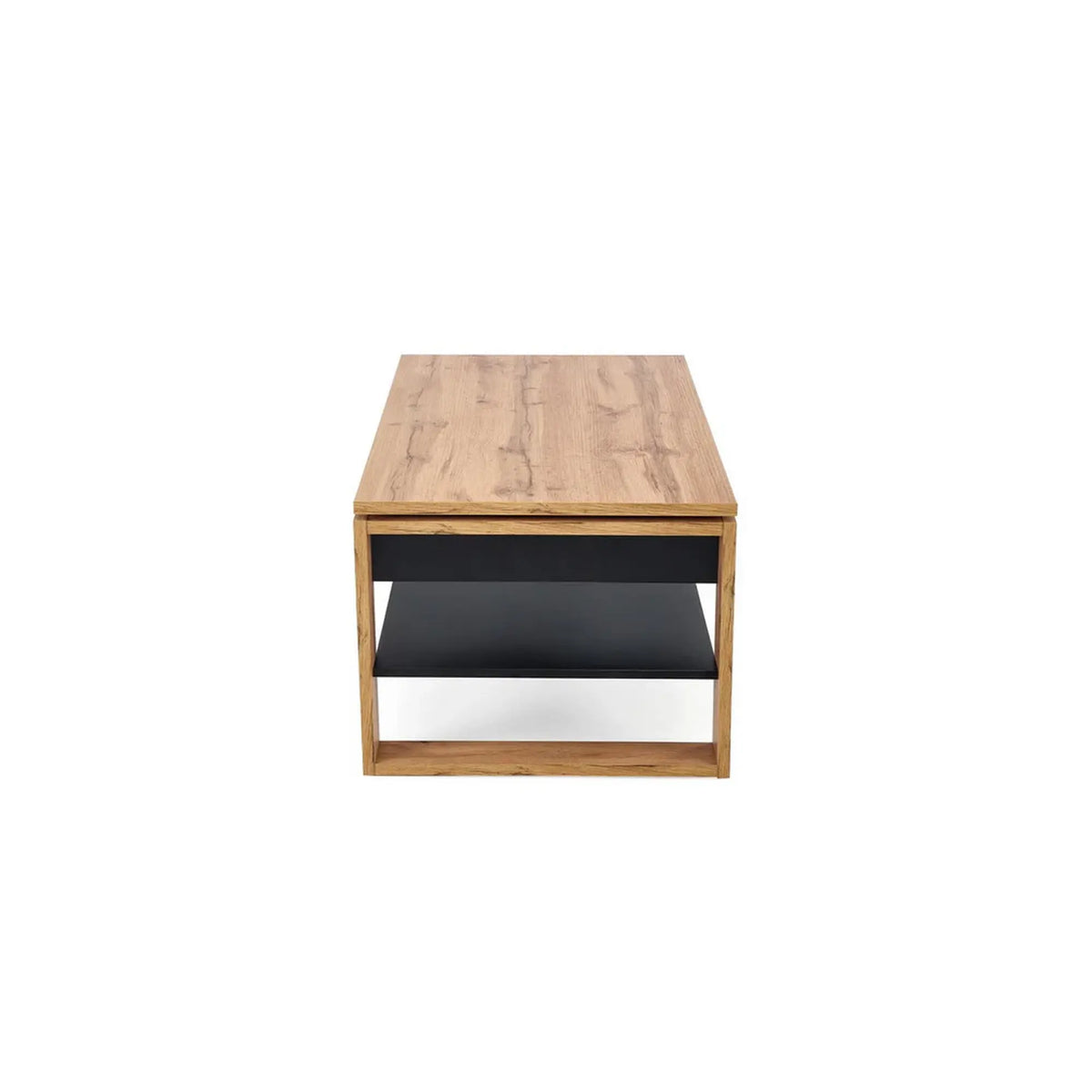 Masuta cafea BETTY, stejar artisan/negru, PAL laminat, 120x65/92x50/72 cm