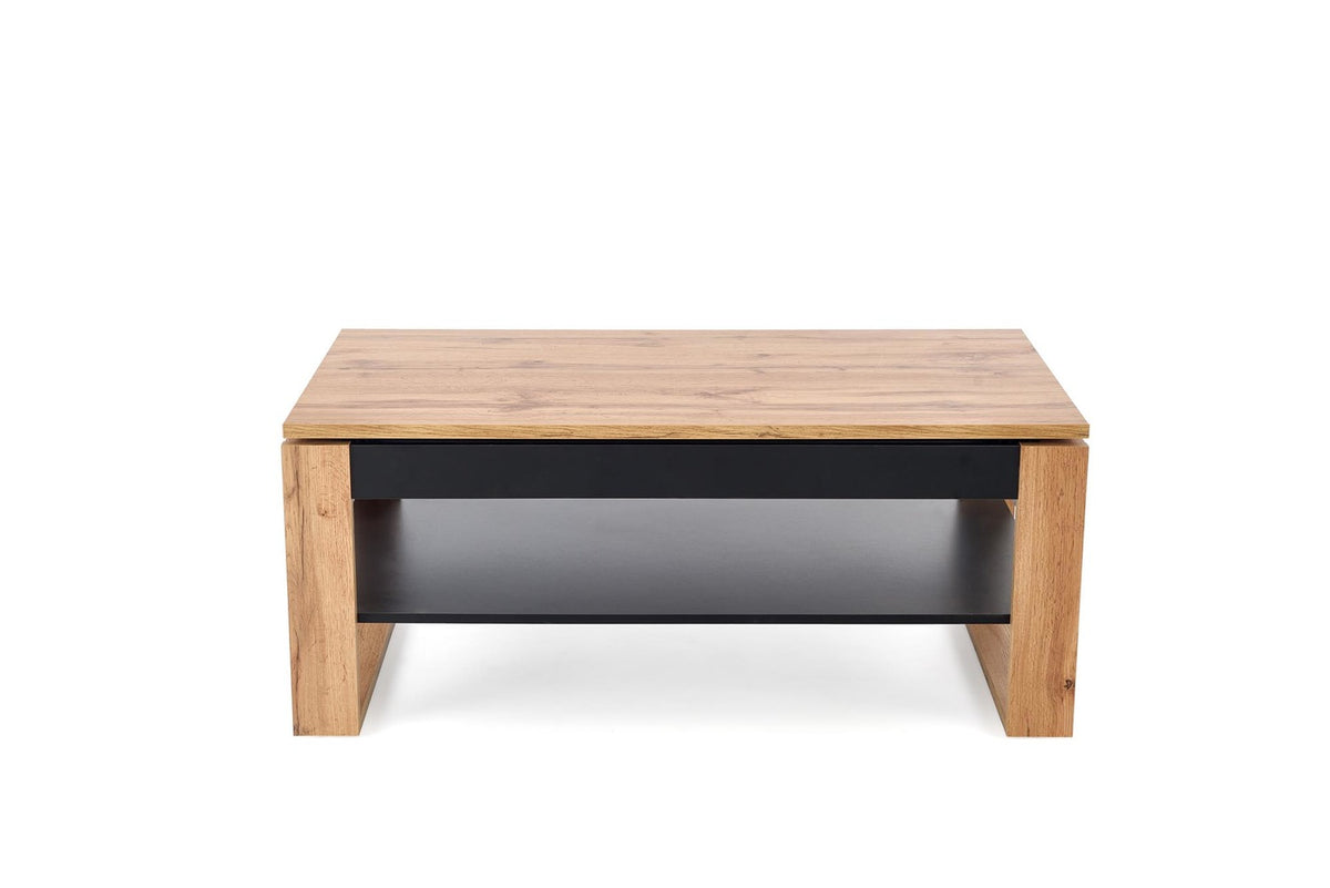 Masuta cafea BETTY, stejar artisan/negru, PAL laminat, 120x65/92x50/72 cm