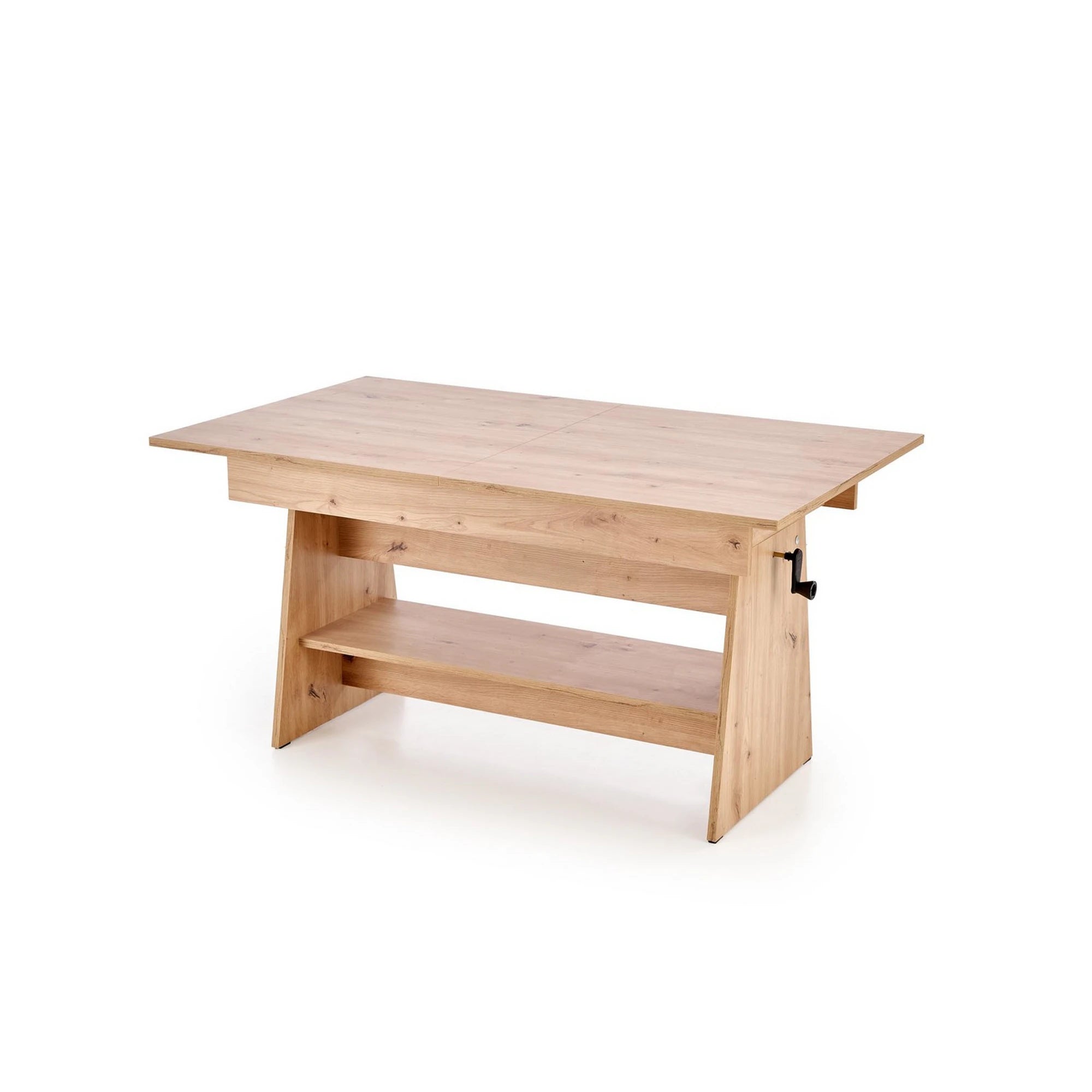 Masuta de cafea extensibila ERIKA, stejar artisan, PAL laminat, 120/160x70x61/72 cm