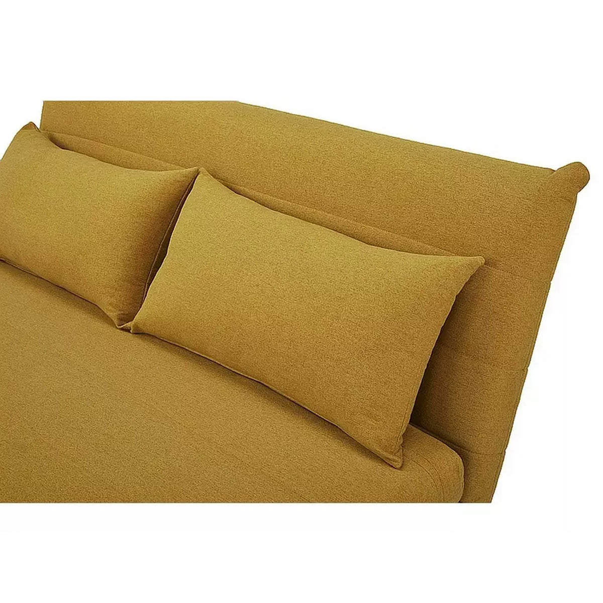 Canapea SPIKE II, galben mustar/fag, stofa/lemn, 147x91x84 cm