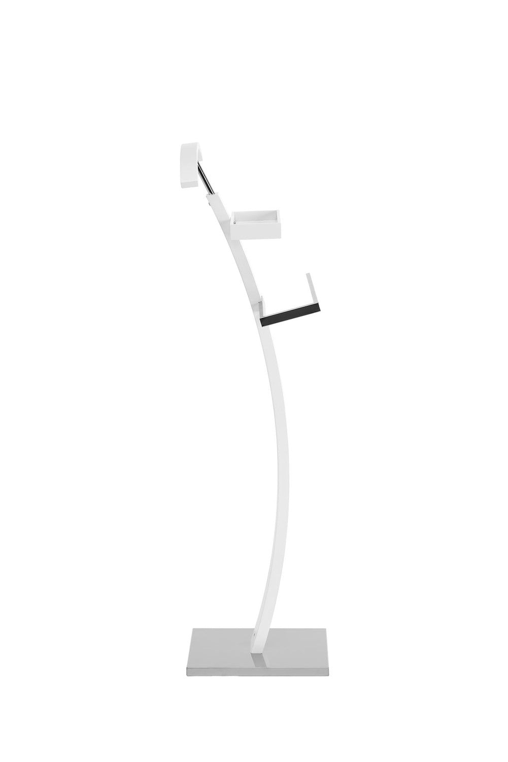 Stander haine WU13, alb, otel/lemn, 32x20x117 cm