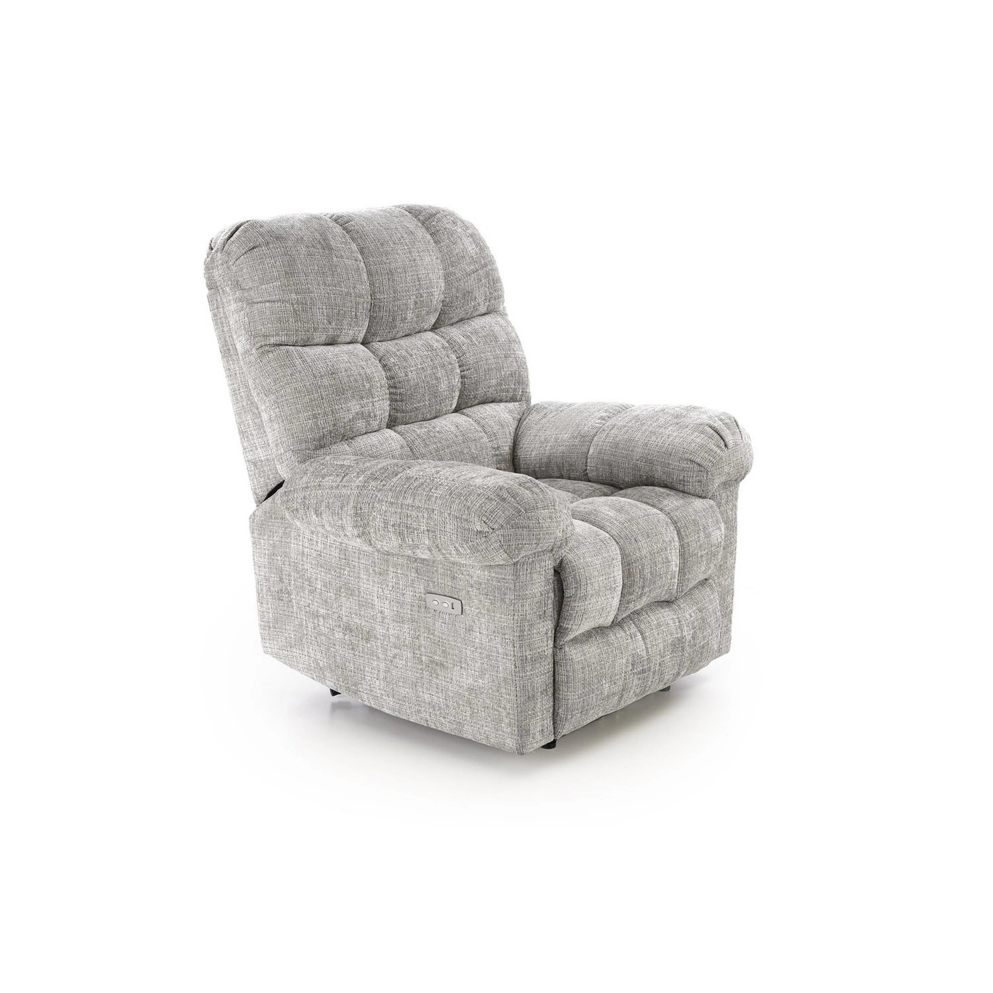 Fotoliu recliner AMORE, gri, stofa, 105x100x86 cm