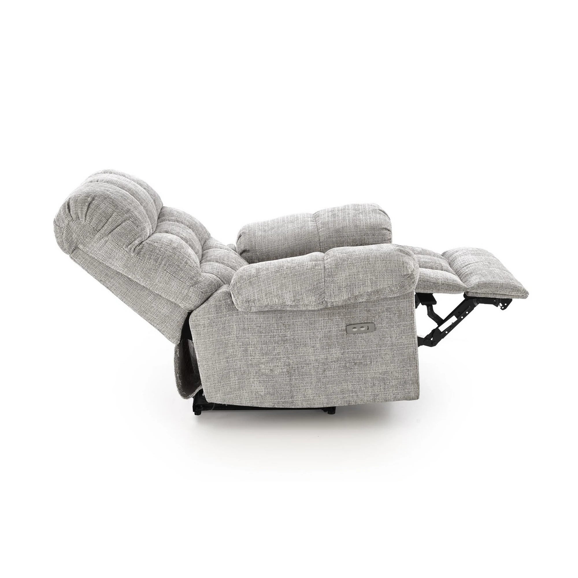 Fotoliu recliner AMORE, gri, stofa, 105x100x86 cm