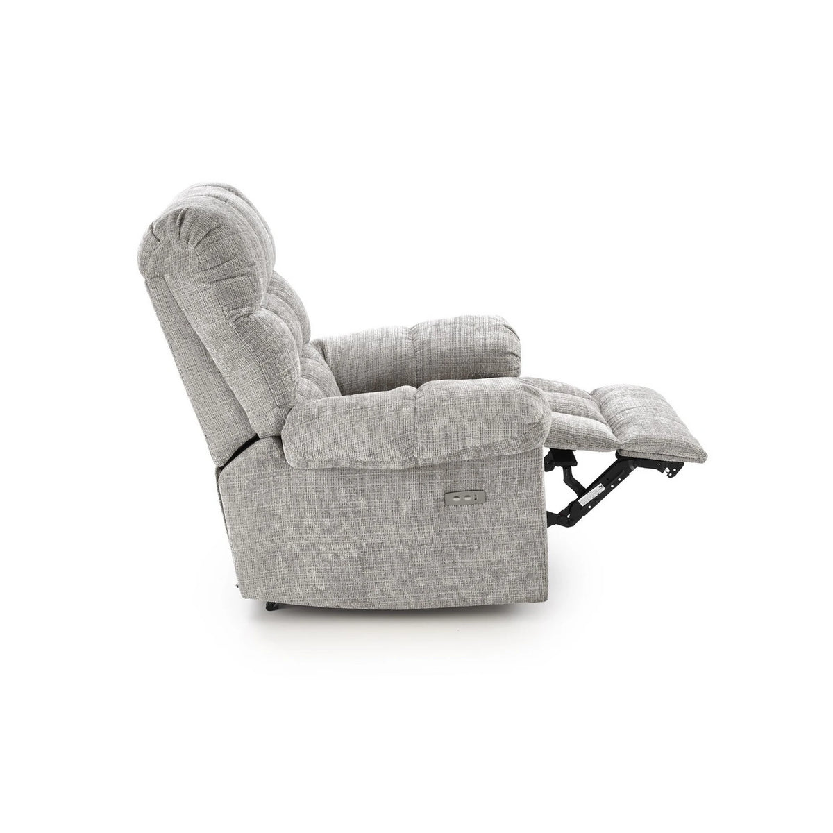 Fotoliu recliner AMORE, gri, stofa, 105x100x86 cm