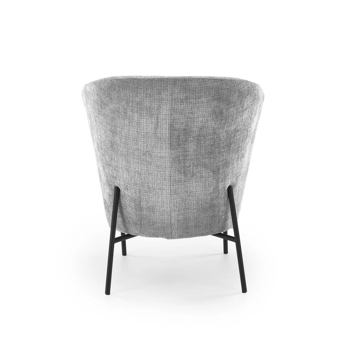 Fotoliu CEZAR, gri/negru, stofa catifelata/otel, 70x79x85 cm