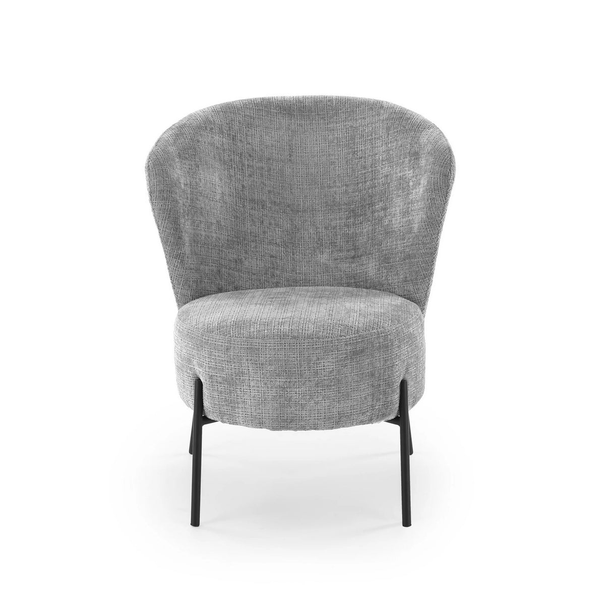 Fotoliu CEZAR, gri/negru, stofa catifelata/otel, 70x79x85 cm