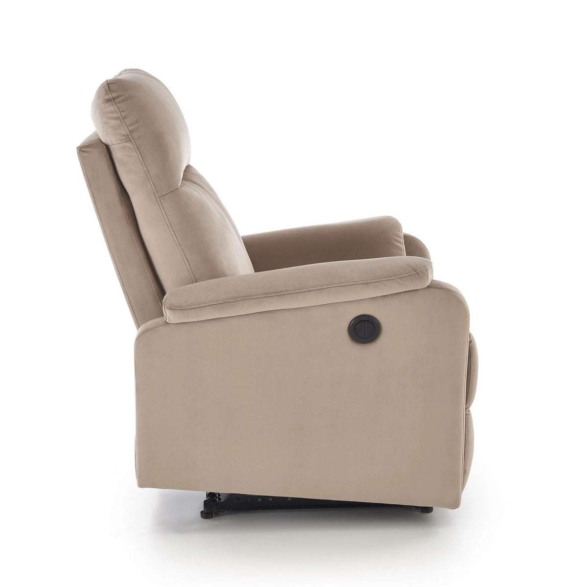Fotoliu recliner CROCUS, stofa catifelata bej - Bluvel 40, 77x88/155x81/102 cm