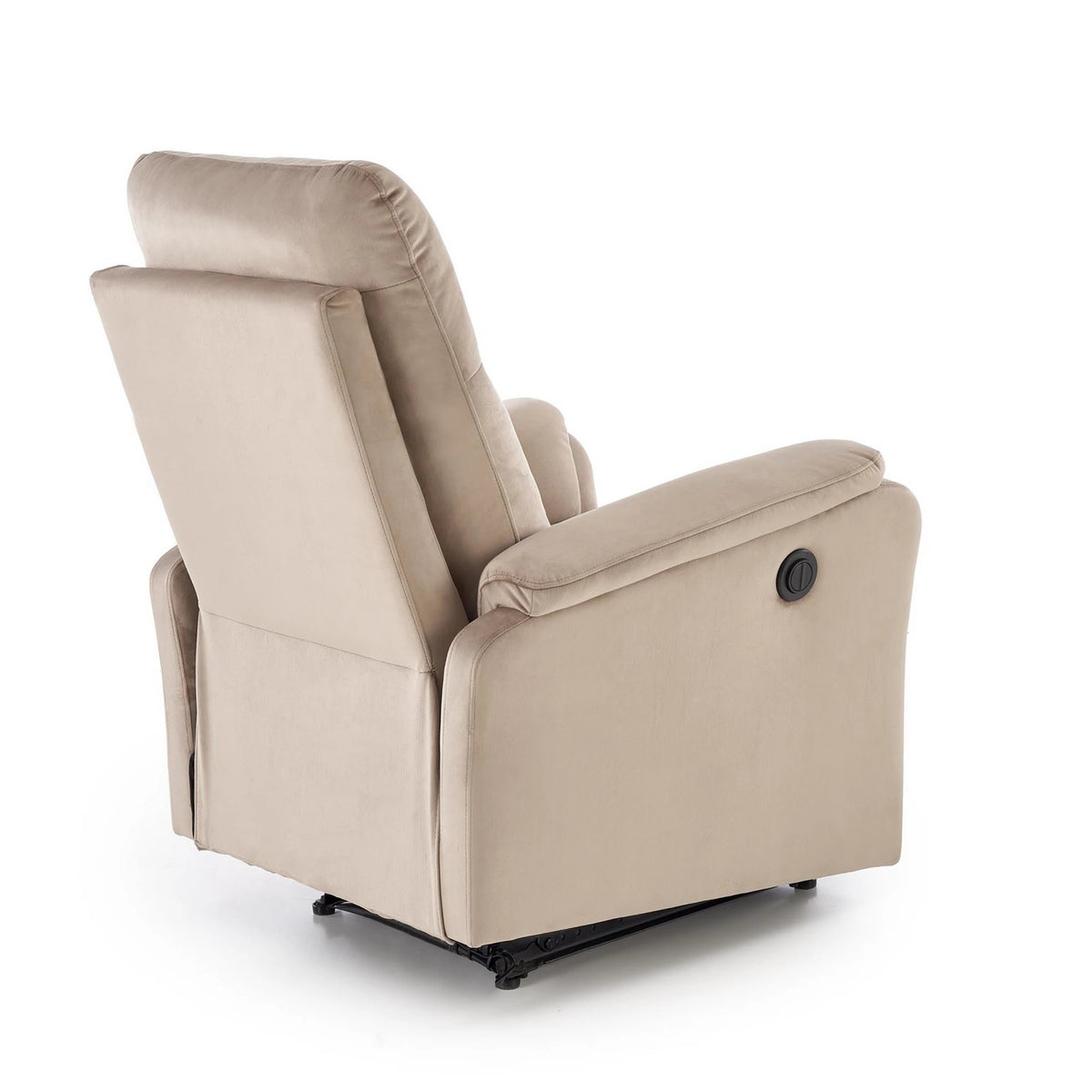 Fotoliu recliner CROCUS, stofa catifelata bej - Bluvel 40, 77x88/155x81/102 cm