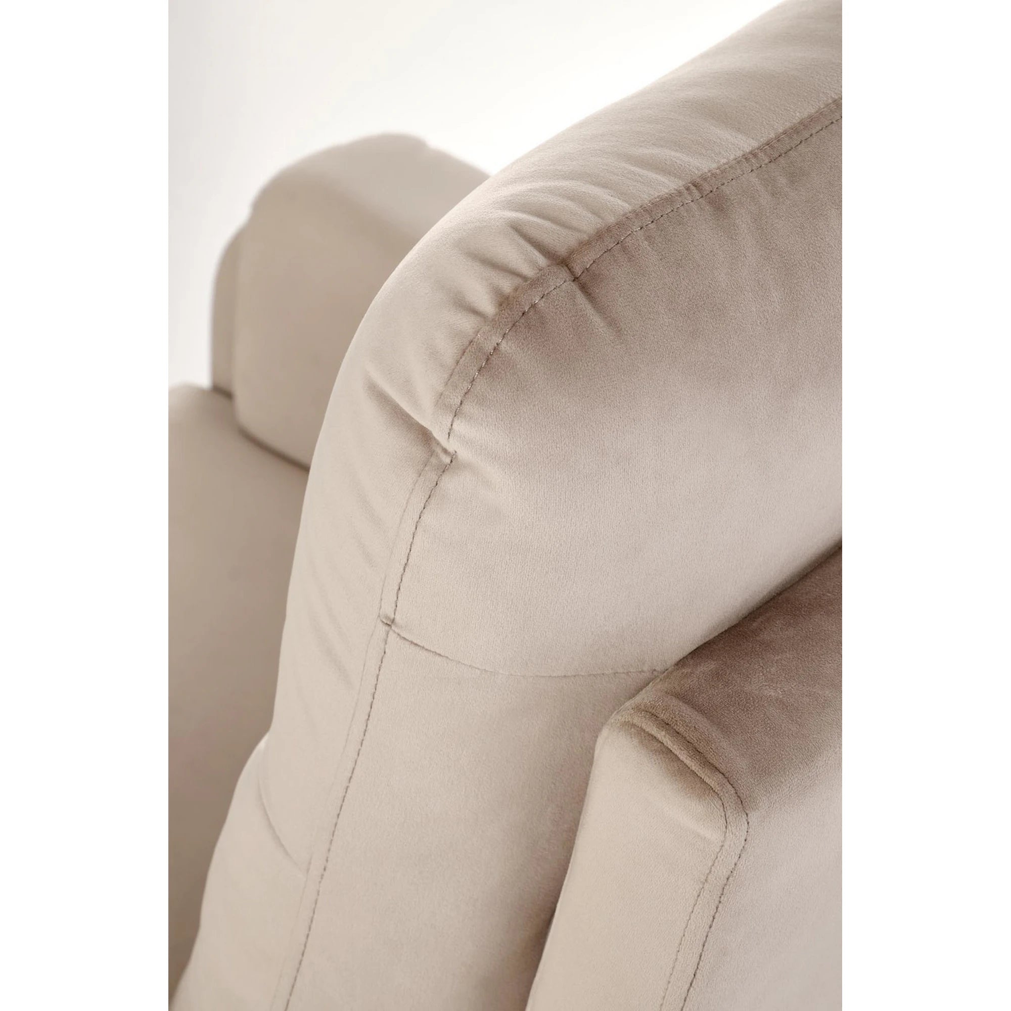 Fotoliu recliner CROCUS, stofa catifelata bej - Bluvel 40, 77x88/155x81/102 cm