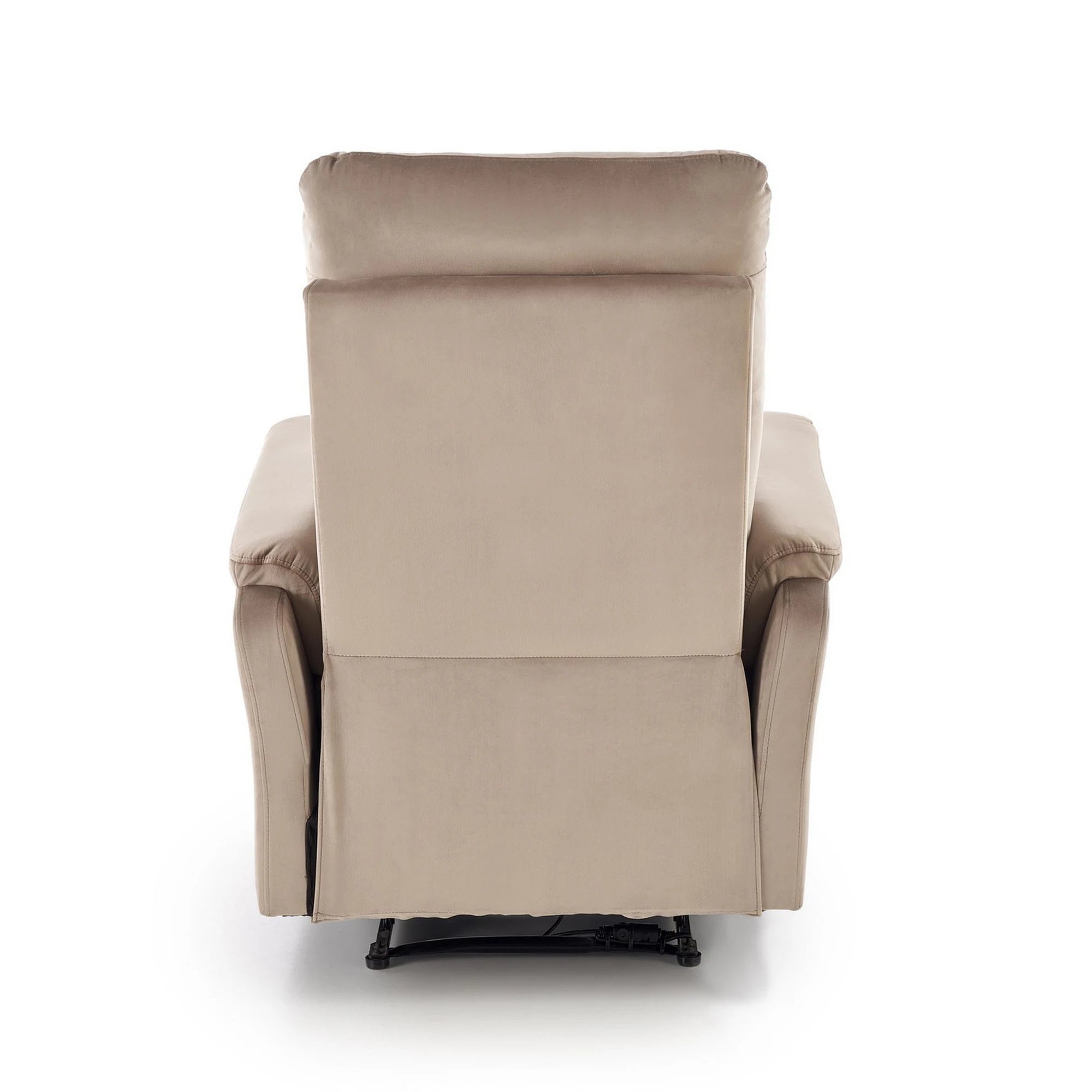 Fotoliu recliner CROCUS, stofa catifelata bej - Bluvel 40, 77x88/155x81/102 cm