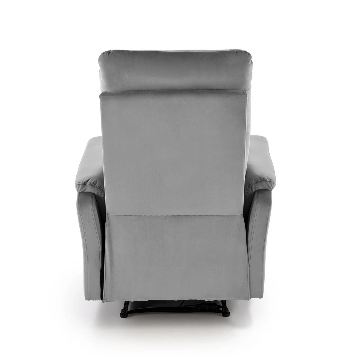 Fotoliu recliner CROCUS, stofa catifelata gri - Bluvel 14, 77x88/155x81/102 cm