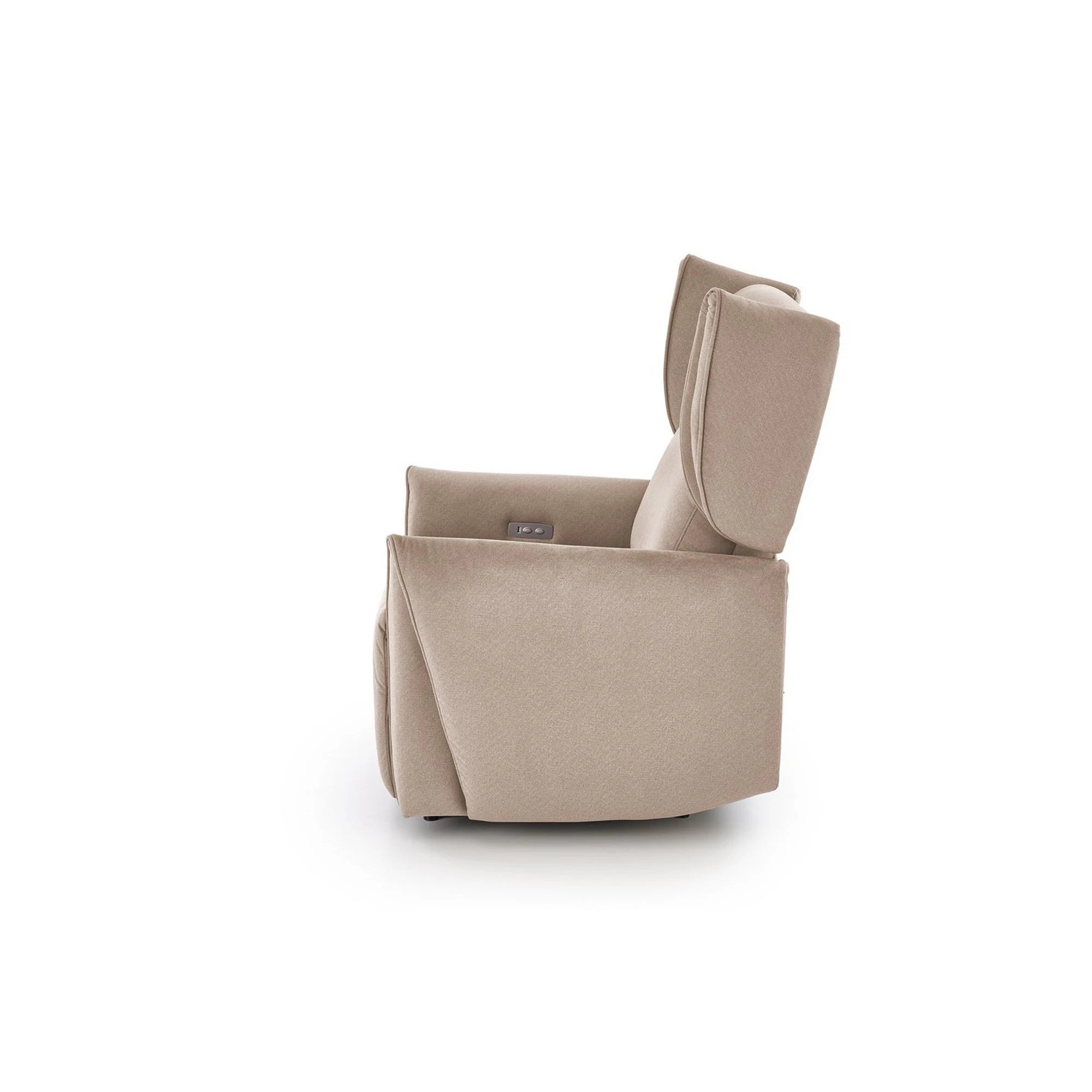 Fotoliu recliner GELATO, bej, stofa clasica, 83x91/161x95/109 cm