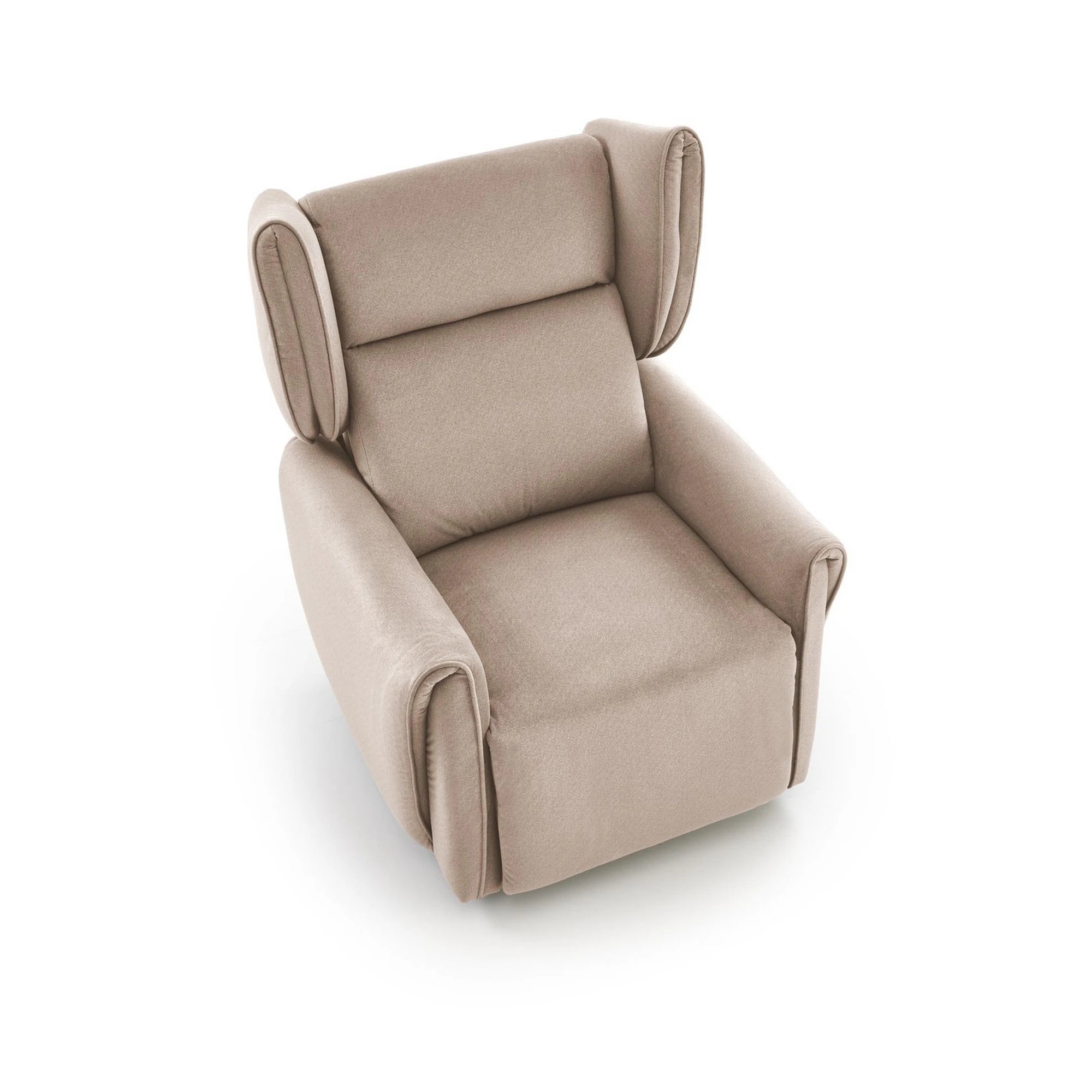 Fotoliu recliner GELATO, bej, stofa clasica, 83x91/161x95/109 cm