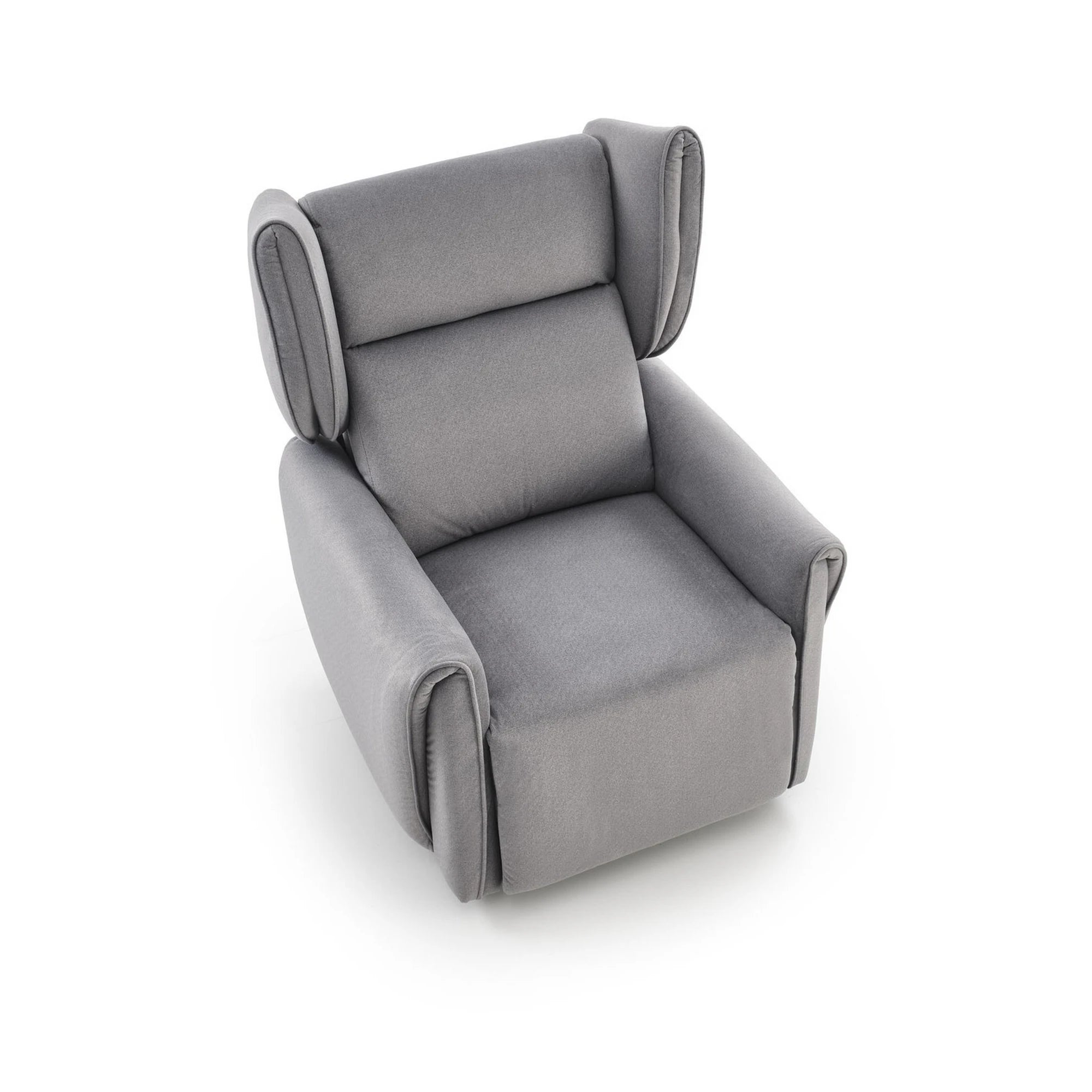 Fotoliu recliner GELATO, gri, stofa clasica, 83x91/161x95/109 cm
