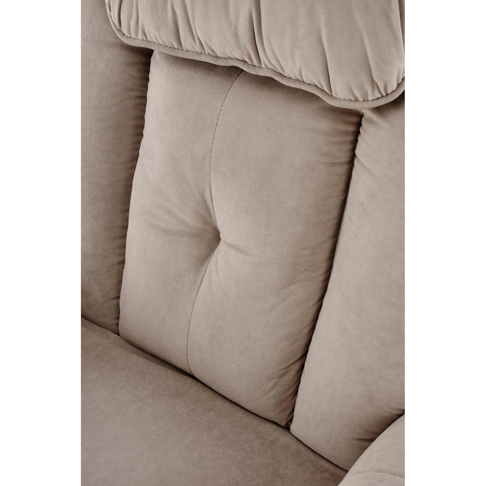Fotoliu recliner HORTON, stofa catifelata bej - Mavel 38, 80x97/158x90/105 cm