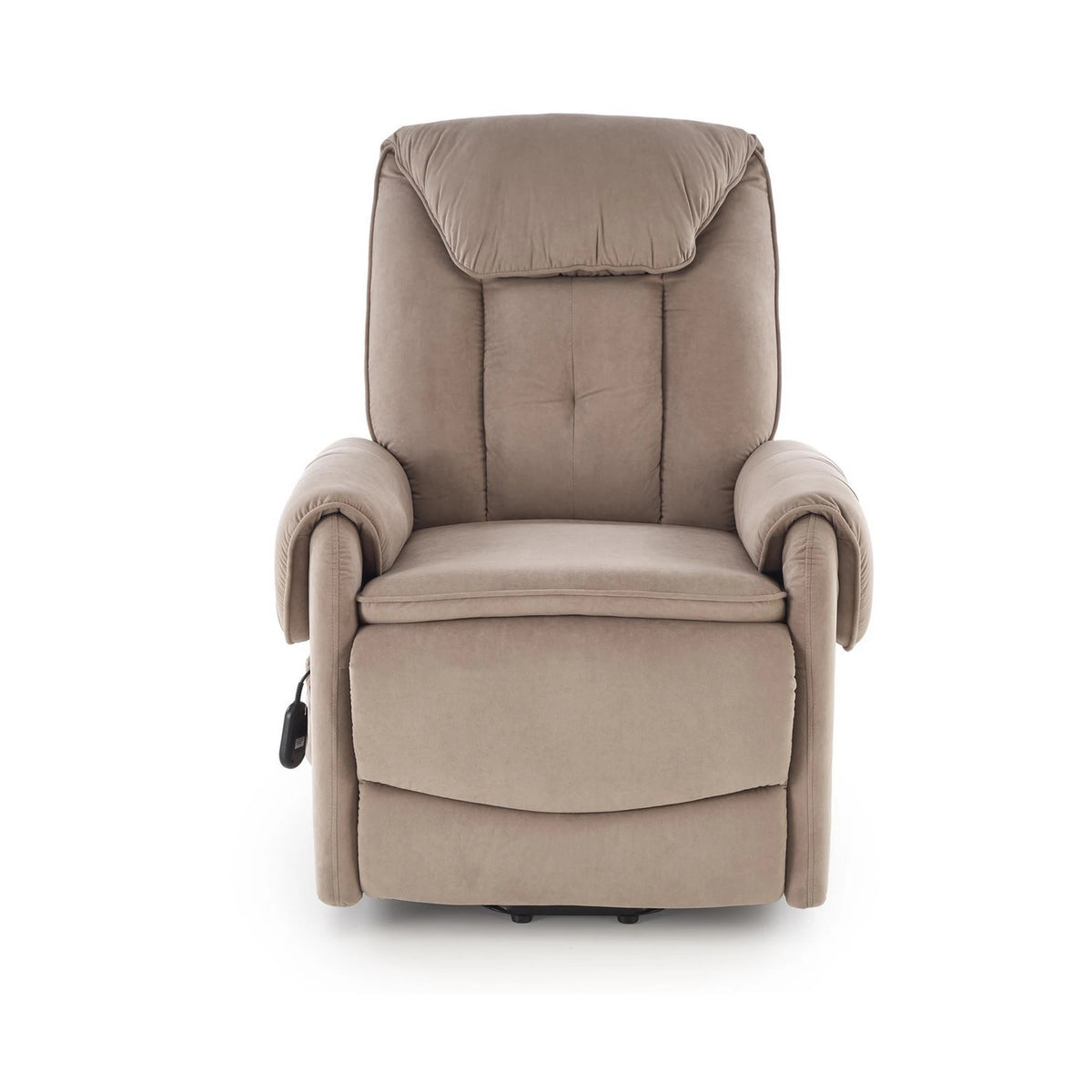 Fotoliu recliner HORTON, stofa catifelata bej - Mavel 38, 80x97/158x90/105 cm