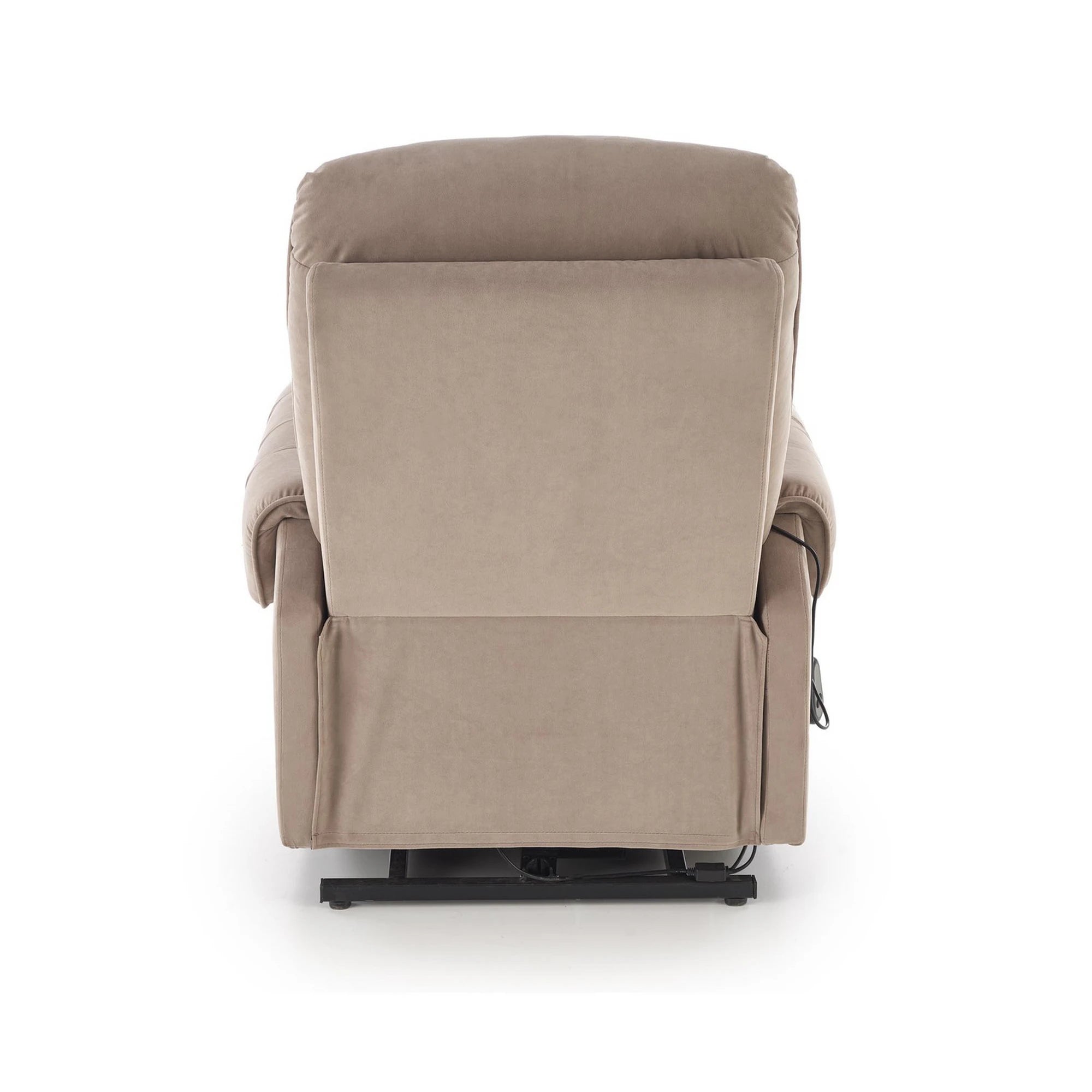 Fotoliu recliner HORTON, stofa catifelata bej - Mavel 38, 80x97/158x90/105 cm