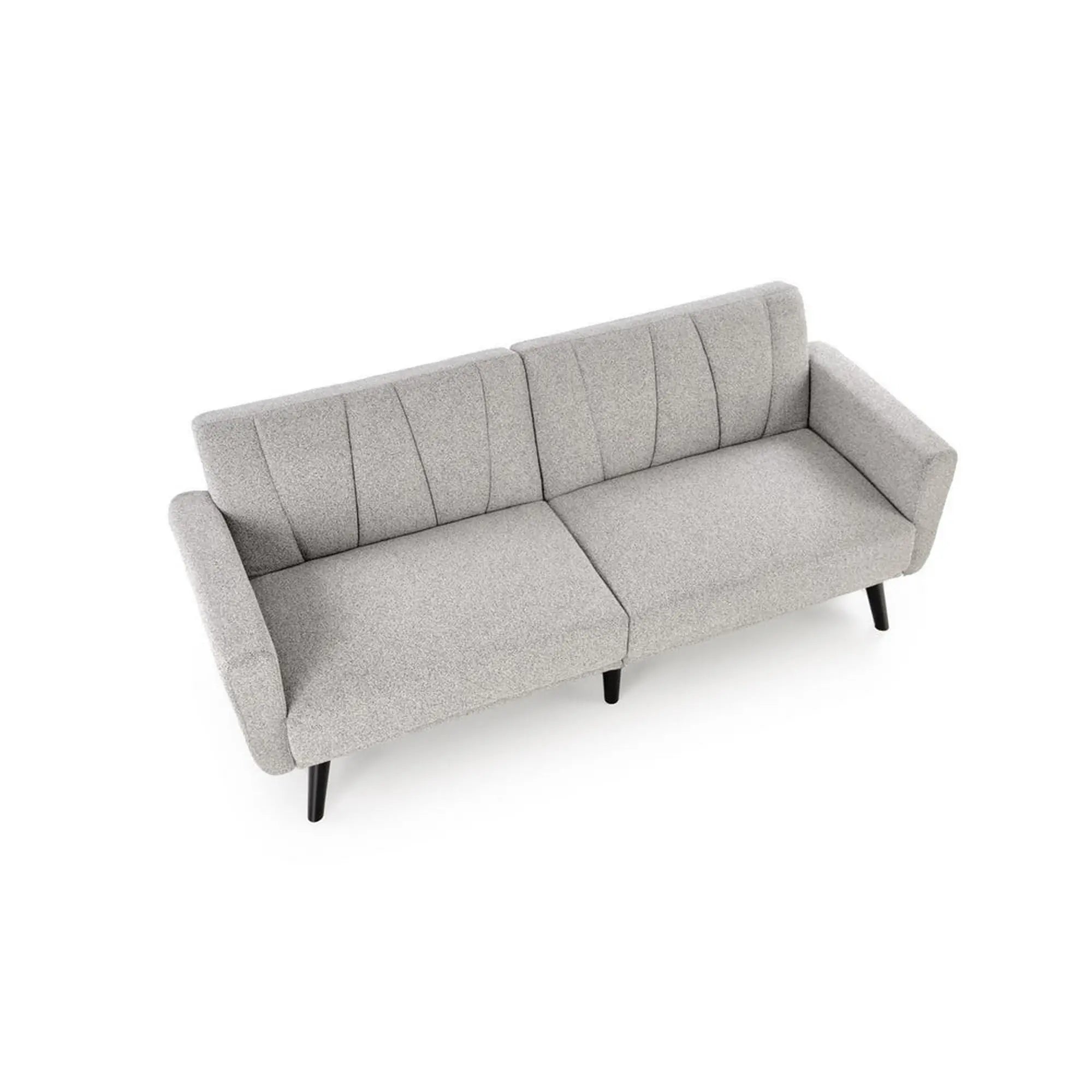 Canapea extensibila LARIX, gri, stofa clasica/lemn, 200x88-105x61-81m