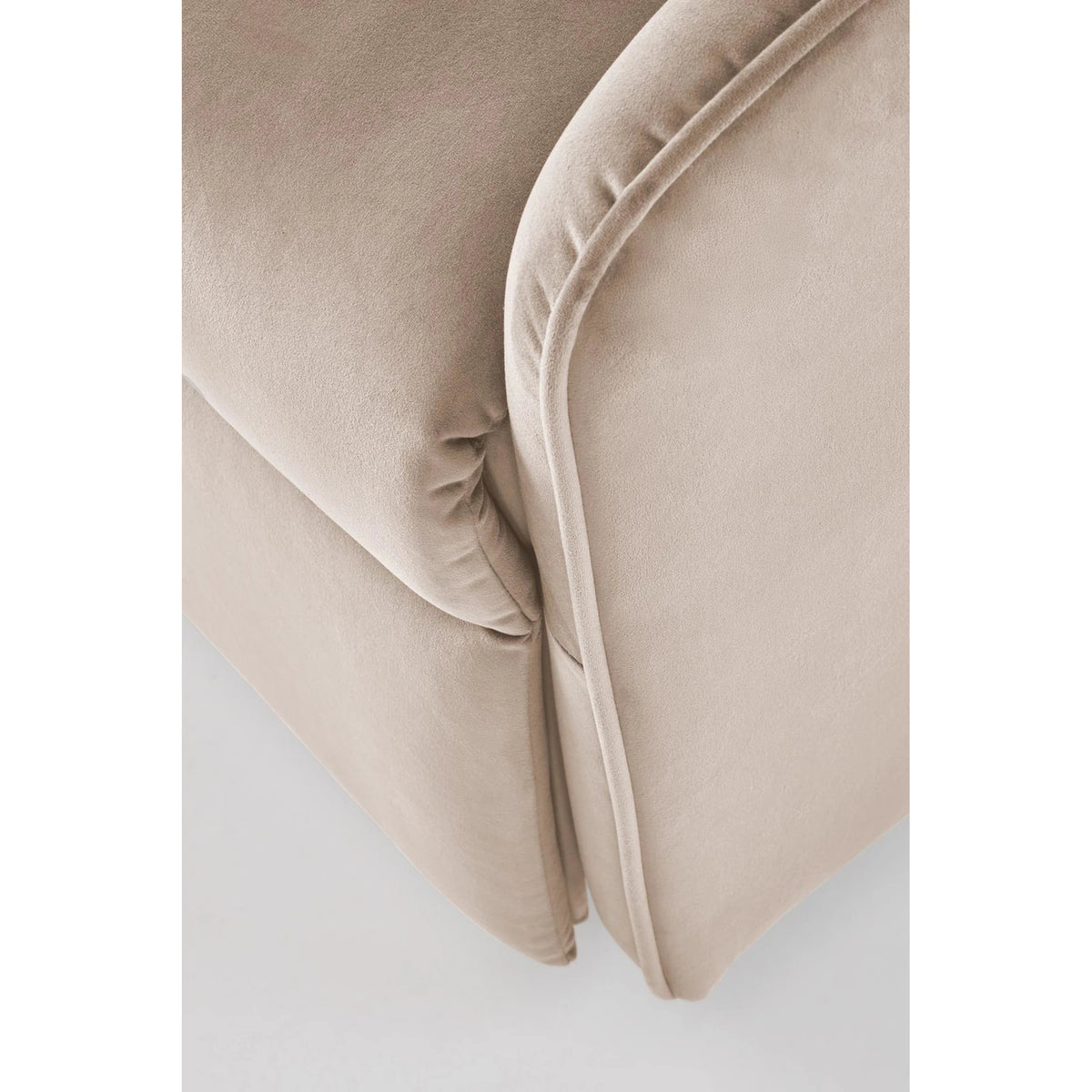 Fotoliu recliner MARONI, stofa catifelata bej - Bluvel 40, 62x92/165x103/84 cm
