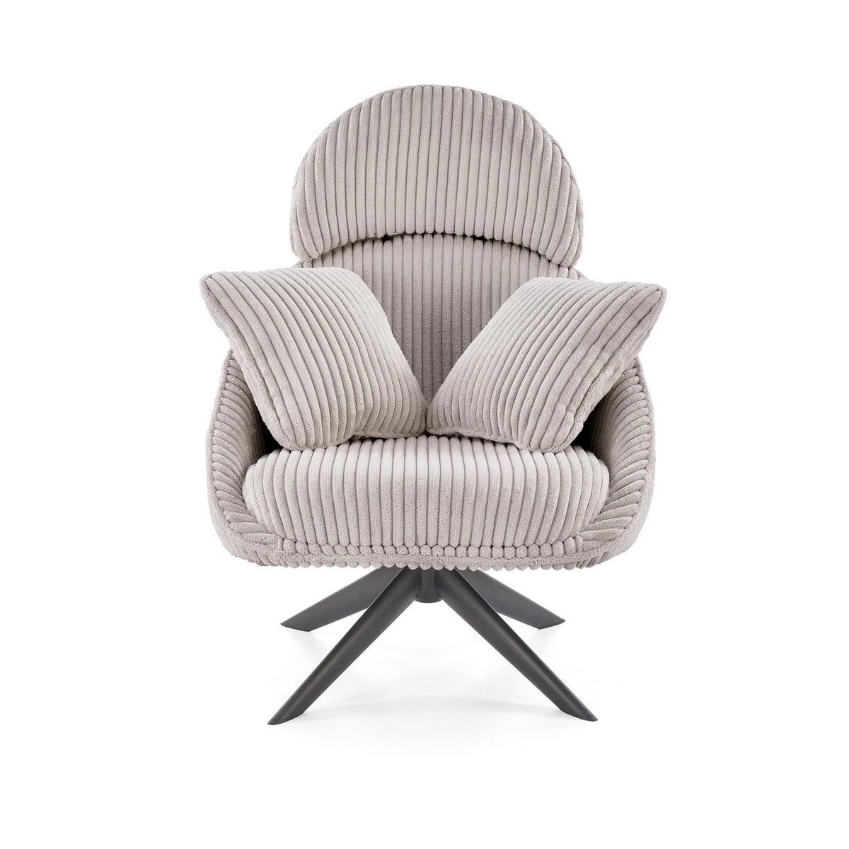 Fotoliu MERRY 2, cappuccino/negru, stofa catifelata/otel, 78x82x100 cm