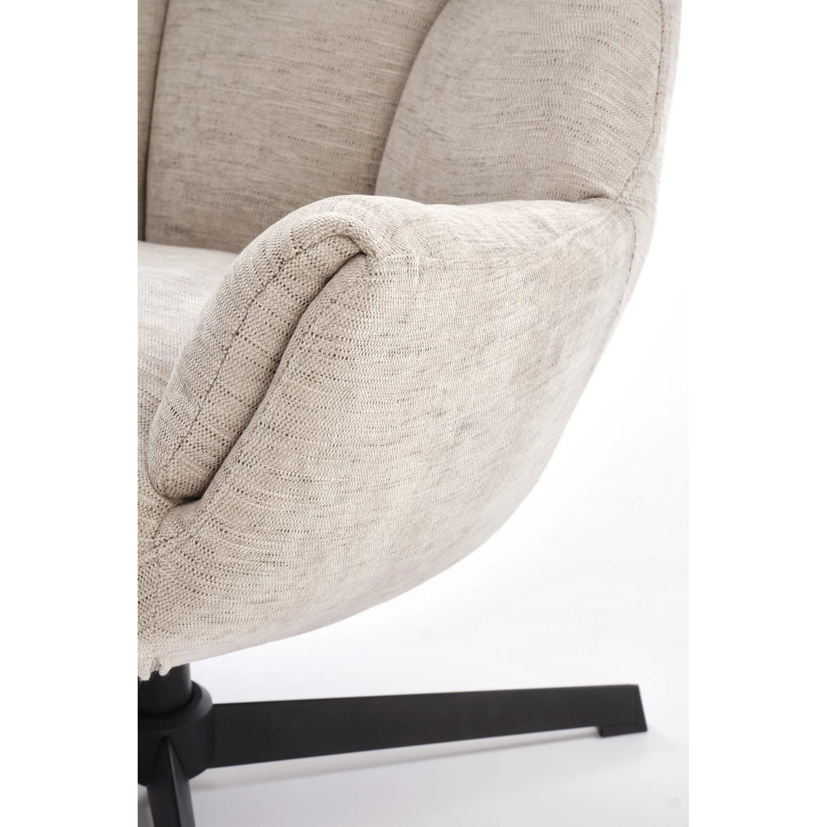 Fotoliu pentru living ORINOKO, stofa clasica bej - Odin 28, 72x79x87 cm