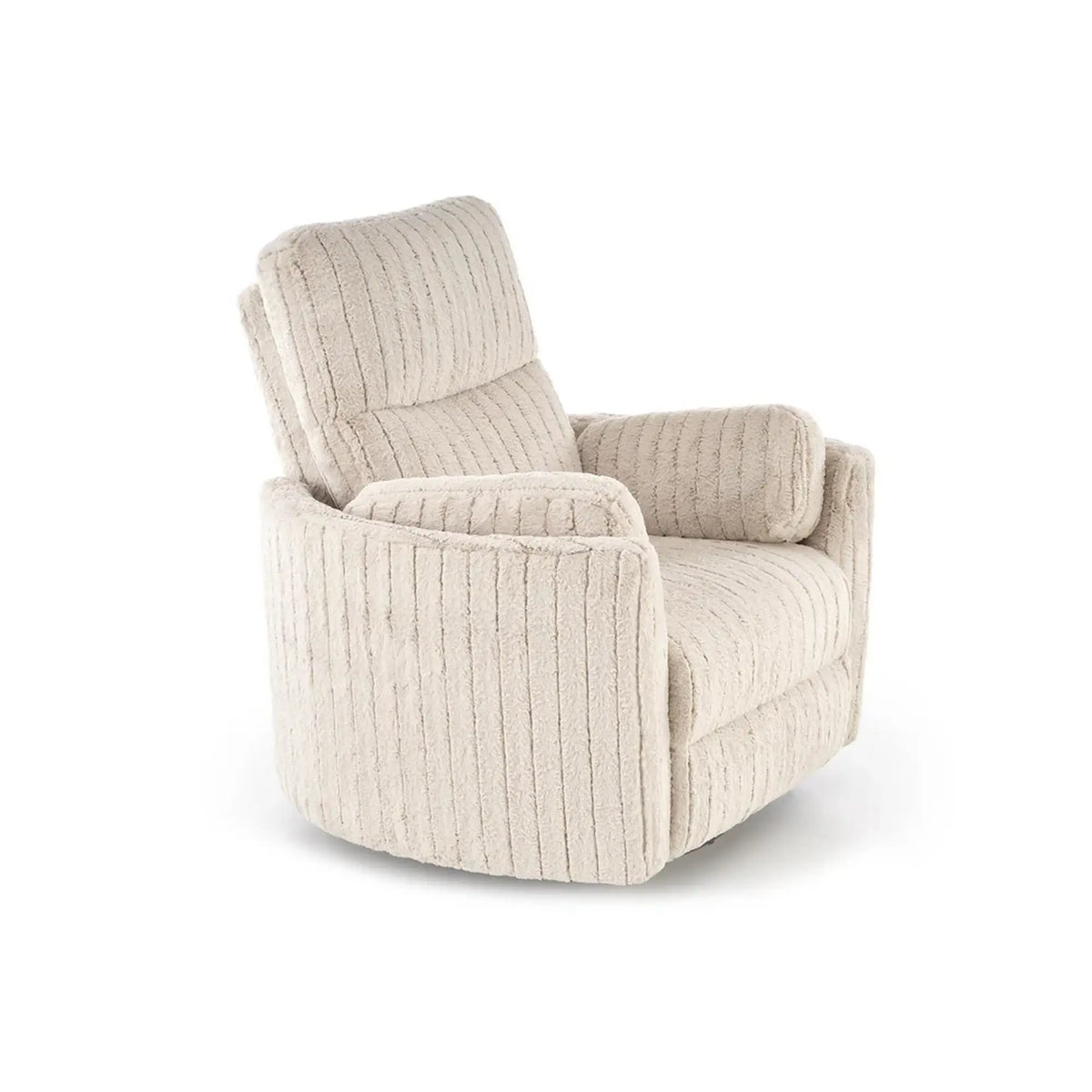 Fotoliu recliner PEGAS, stofa bej, 110x100/170x108/81 cm