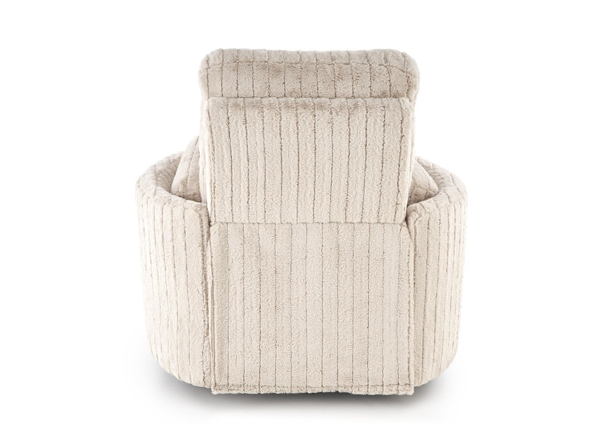 Fotoliu recliner PEGAS, stofa bej, 110x100/170x108/81 cm
