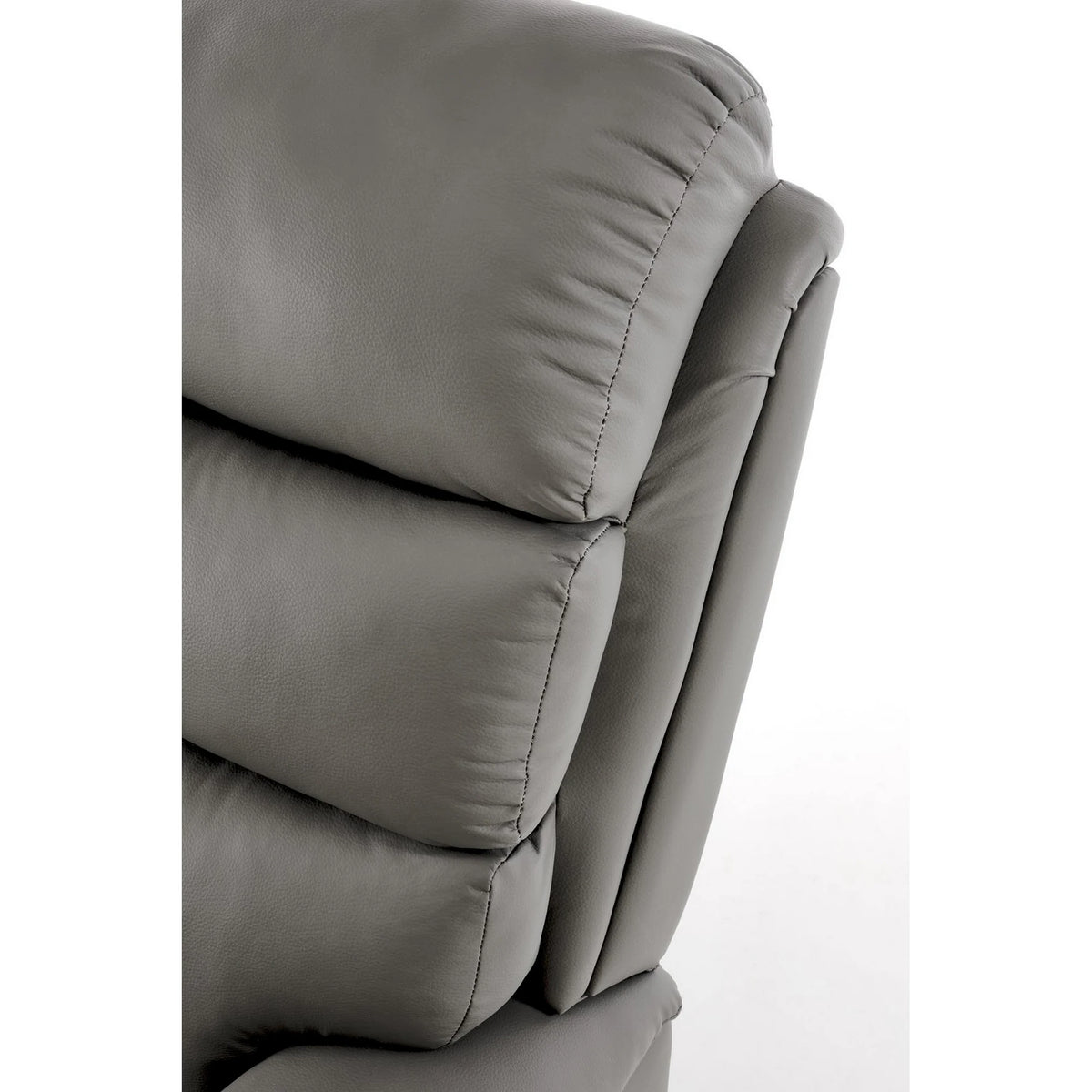 Fotoliu rabatabil PERUS, gri/negru, piele ecologica/metal, 80x100/168x101/80 cm