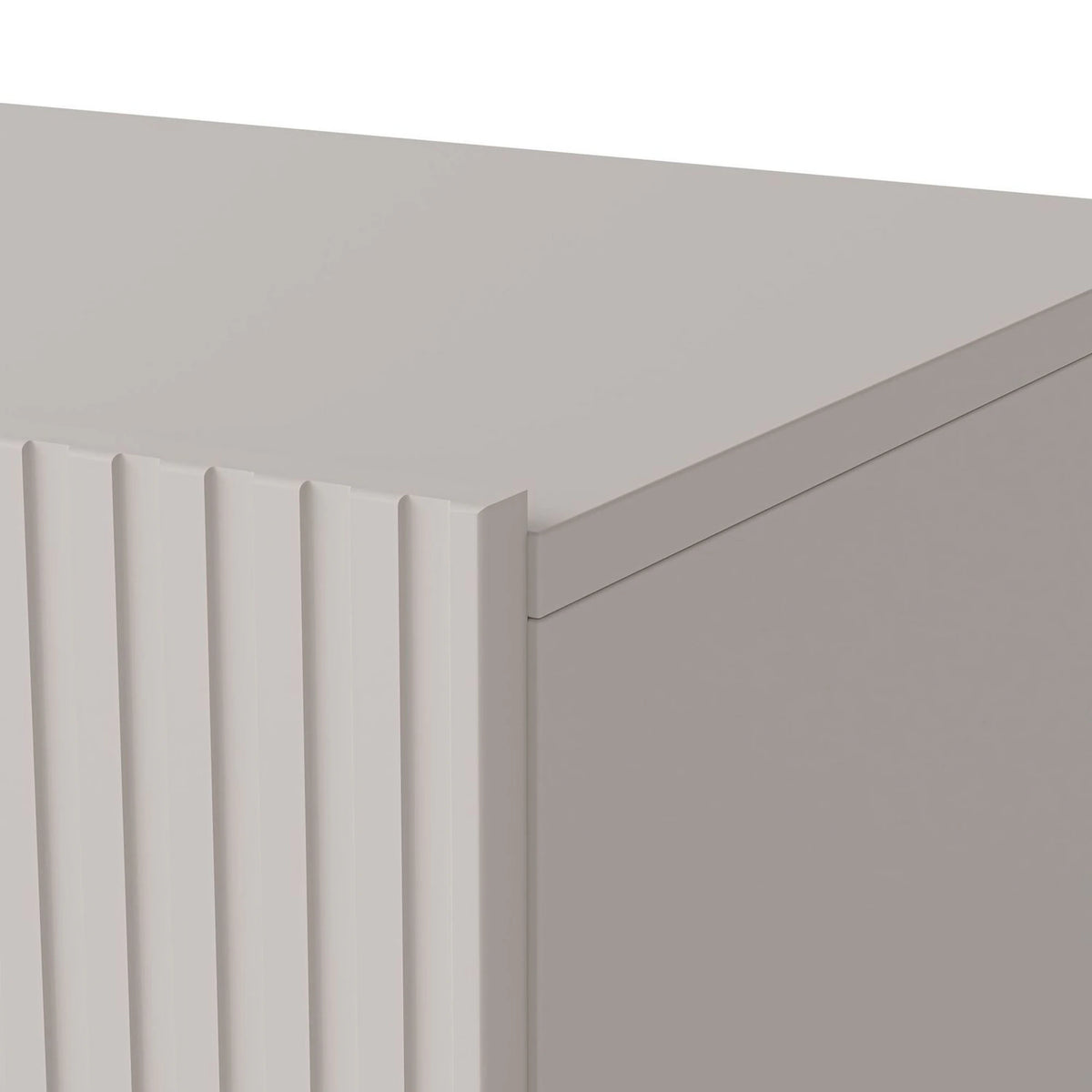 Comoda PAXOS KM-2, casmir/negru, PAL laminat/otel, 180x40x84 cm