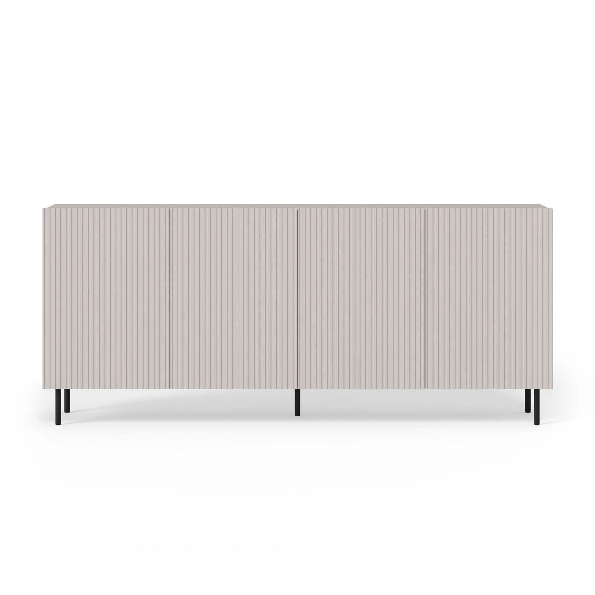 Comoda PAXOS KM-2, casmir/negru, PAL laminat/otel, 180x40x84 cm