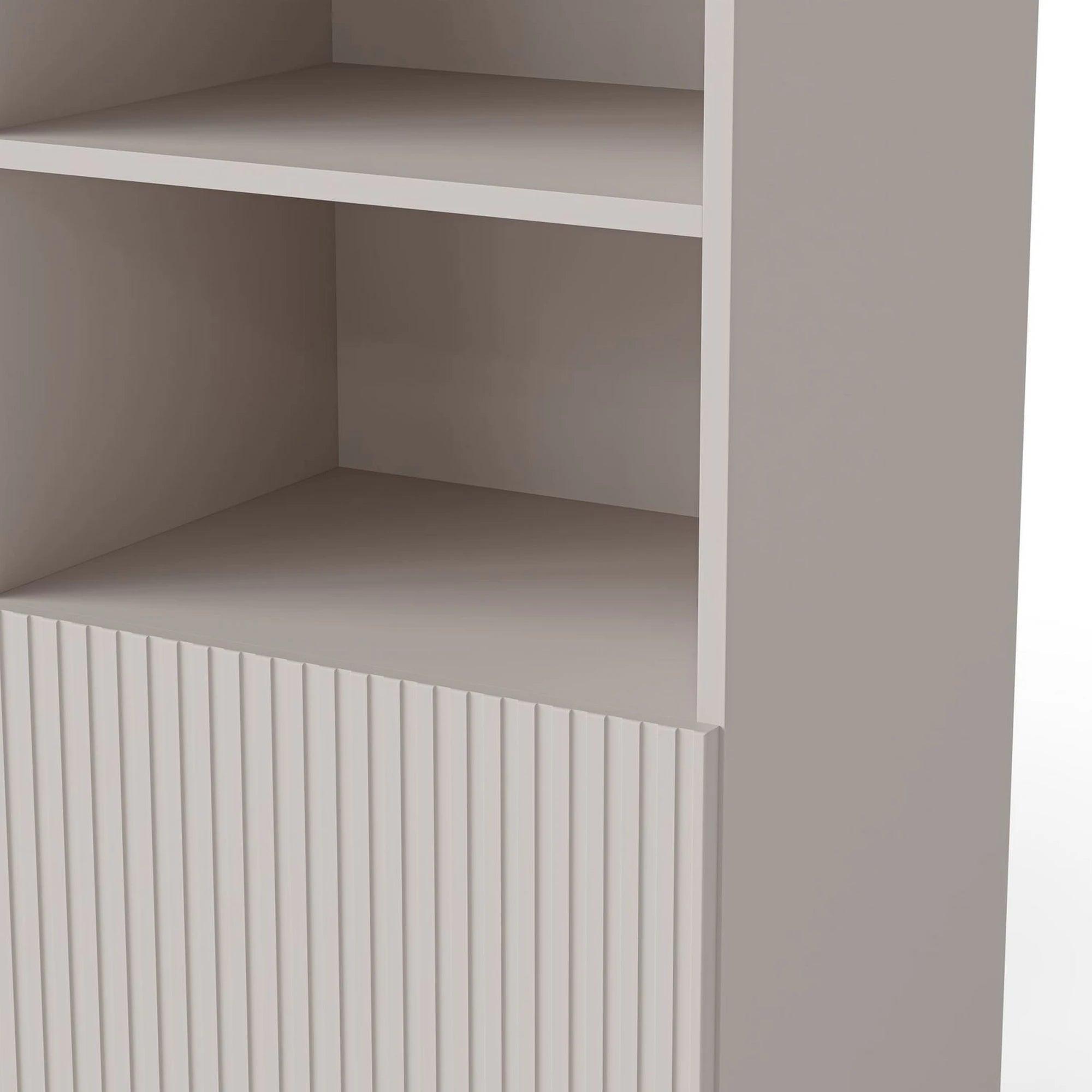 Biblioteca PAXOS REG-1, casmir/negru, PAL laminat/otel, 100x40x179 cm