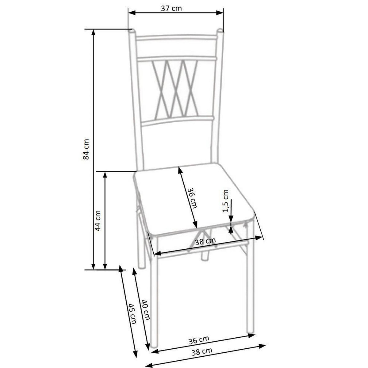 Set masa si 4 scaune FAUST, stejar