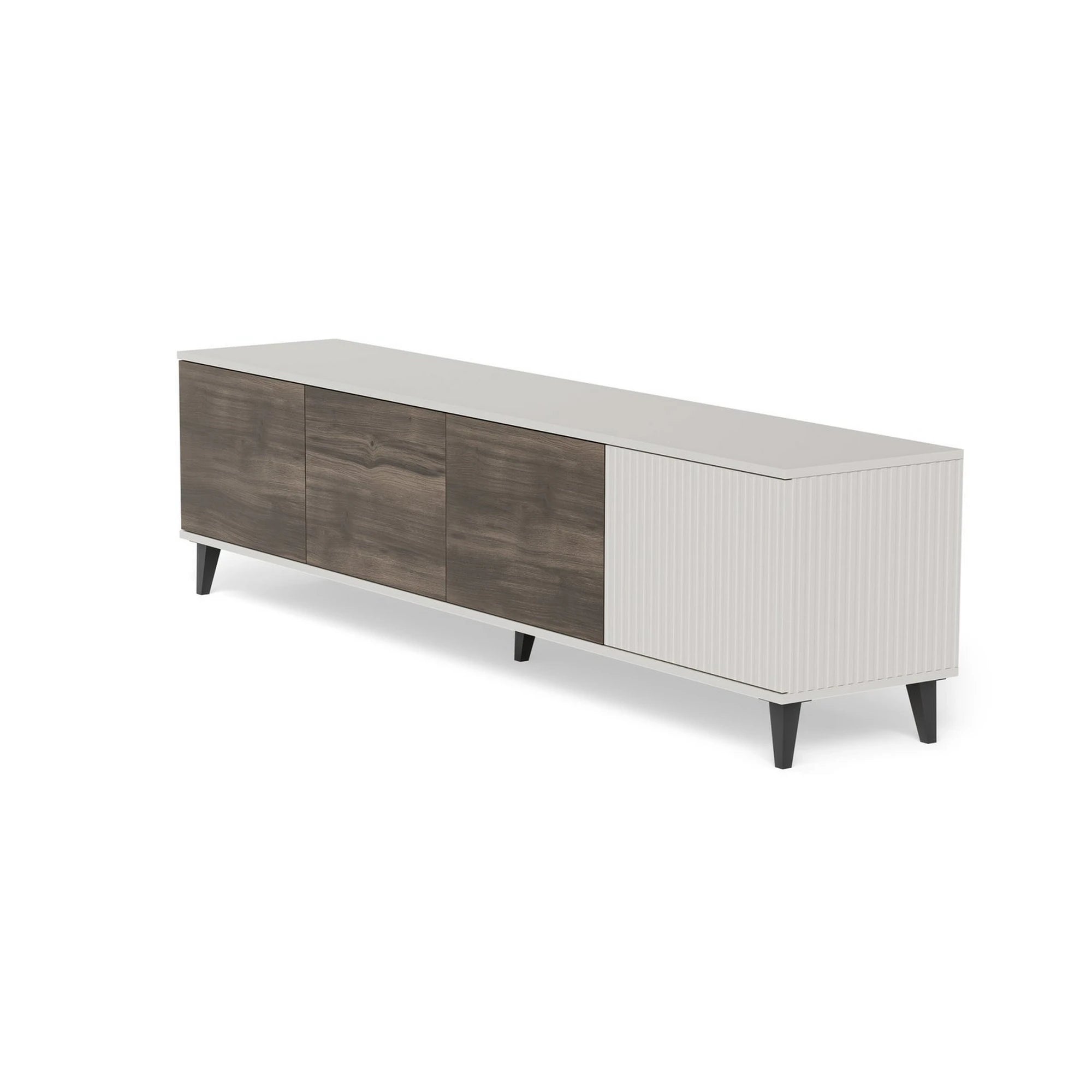 Comoda TV RANDOM 2 RTV-3, casmir/nuc/negru, PAL furniruit, 200x40x52 cm