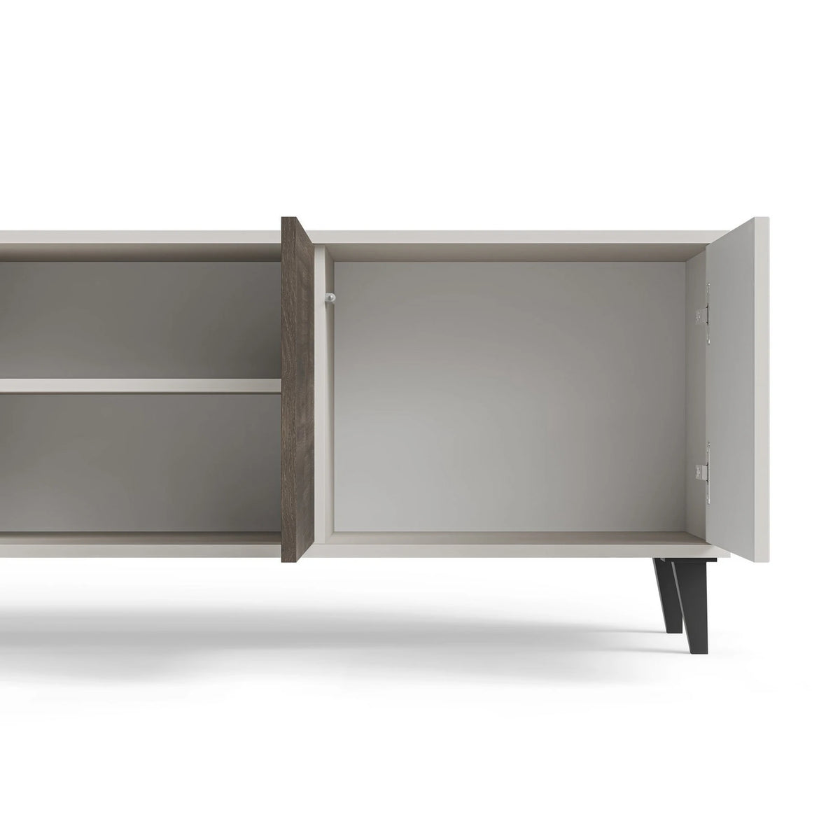 Comoda TV RANDOM 2 RTV-3, casmir/nuc/negru, PAL furniruit, 200x40x52 cm