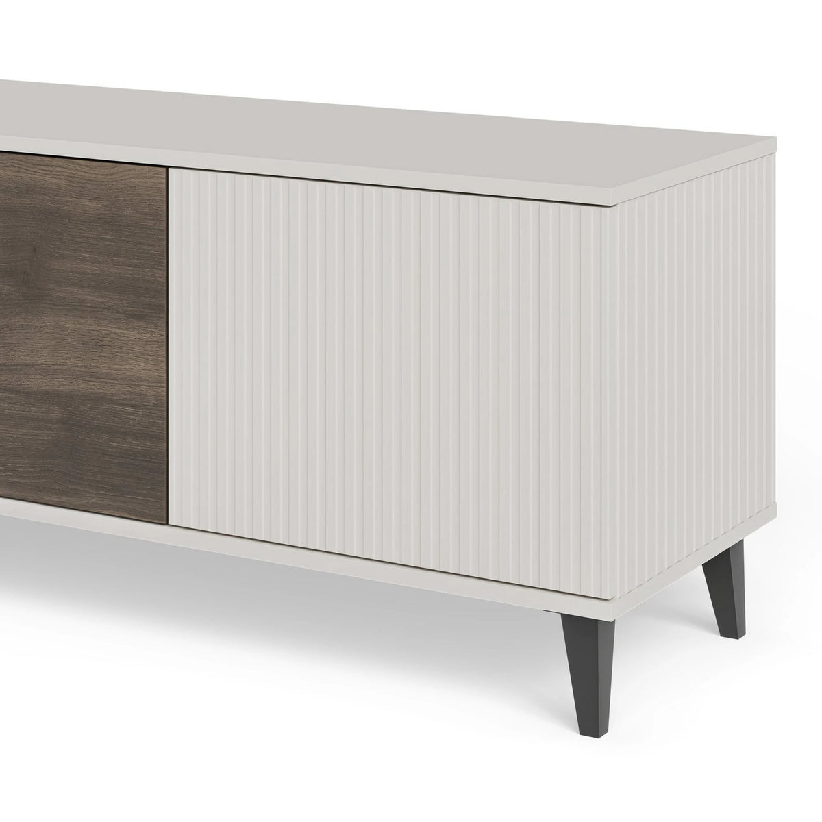 Comoda TV RANDOM 2 RTV-3, casmir/nuc/negru, PAL furniruit, 200x40x52 cm