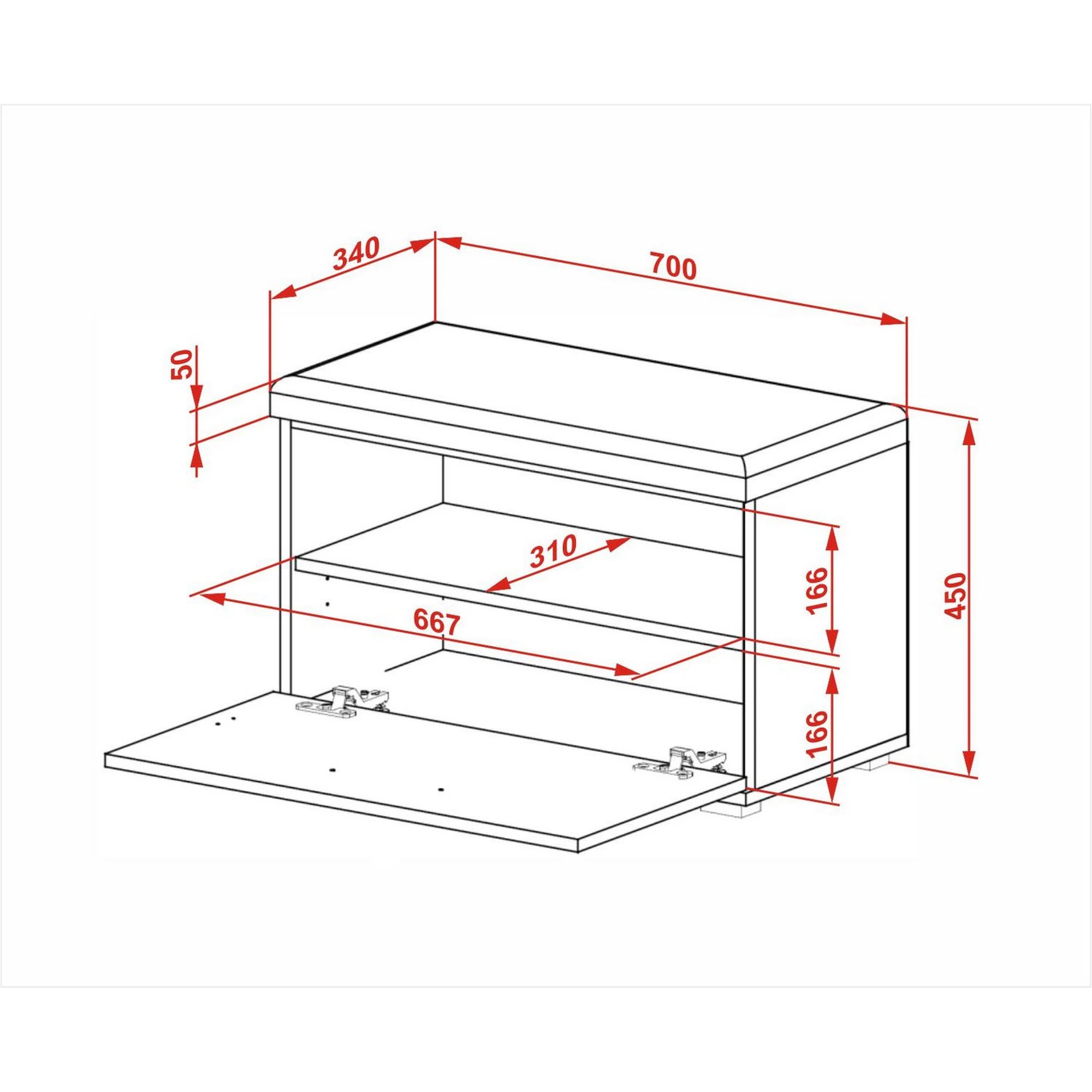 Pantofar LIMA ST2, gri/stejar sonoma, PAL laminat, 70x32x45 cm