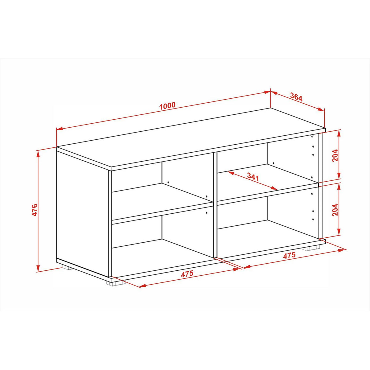 Pantofar CLIF ST-100, stejar artisan/gri antracit, PAL laminat, 100x38x48 cm