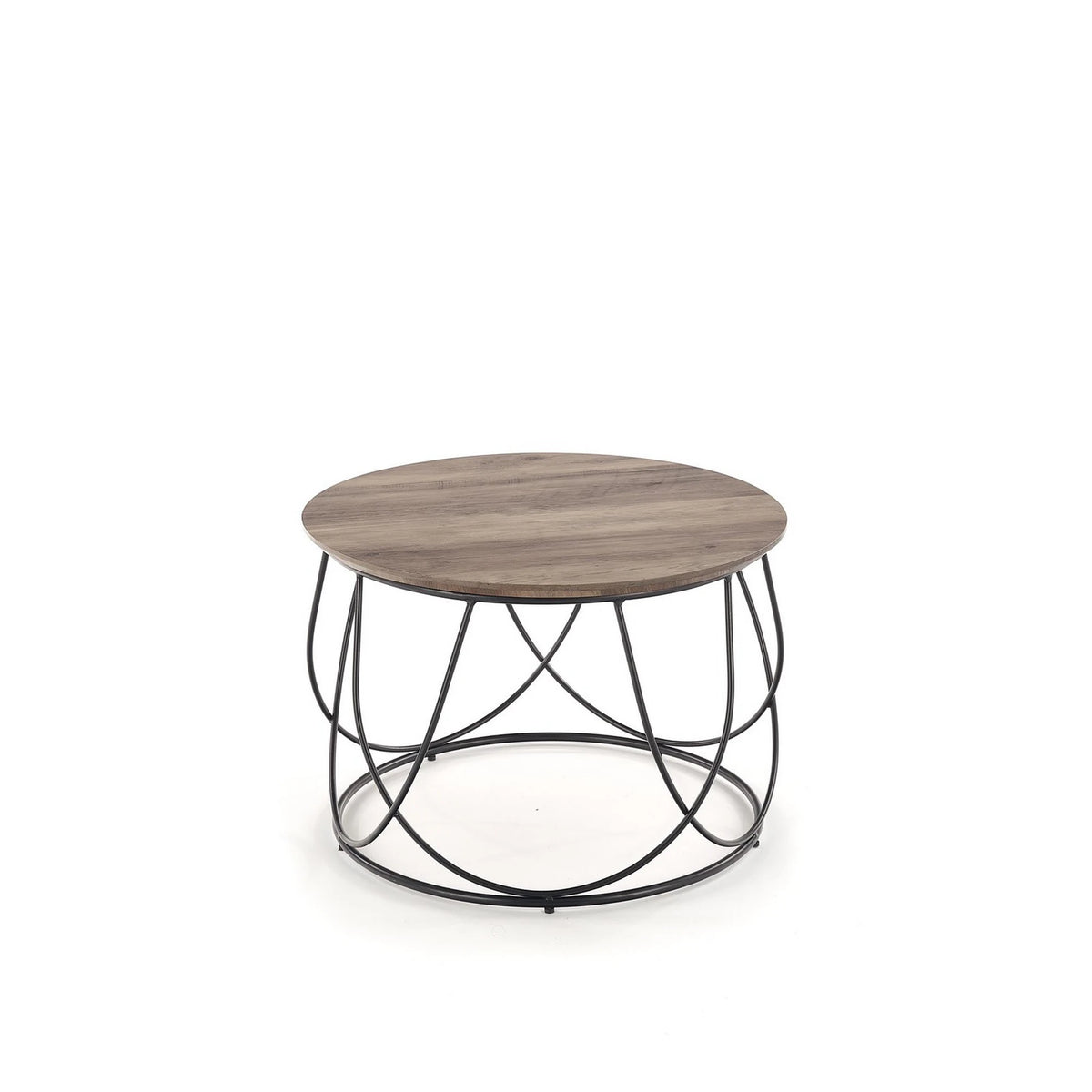 Masuta cafea NUBIRA, nuc/negru, 60x60x41 cm