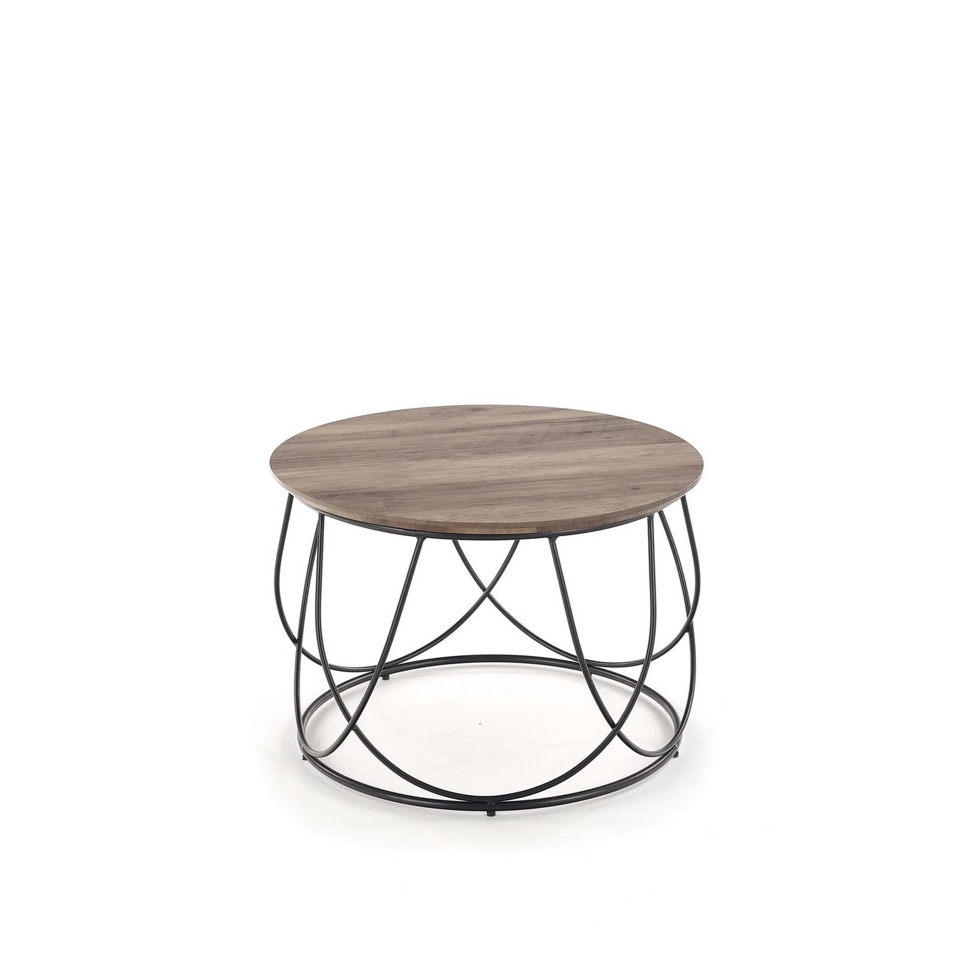 Masuta cafea NUBIRA, nuc/negru, 60x60x41 cm