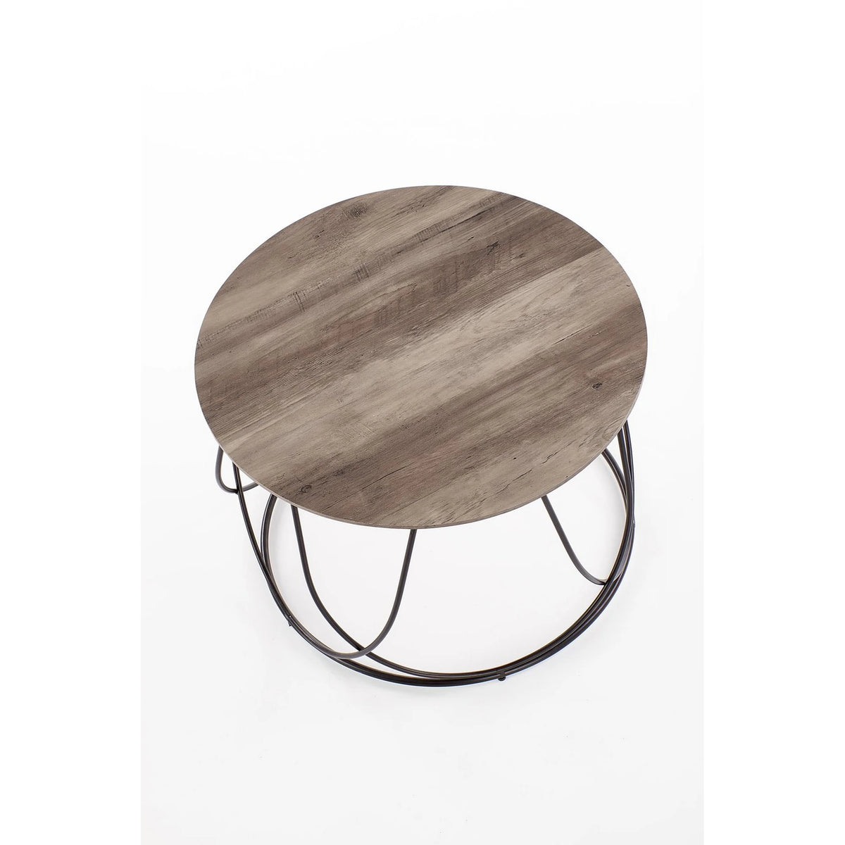 Masuta cafea NUBIRA, nuc/negru, 60x60x41 cm