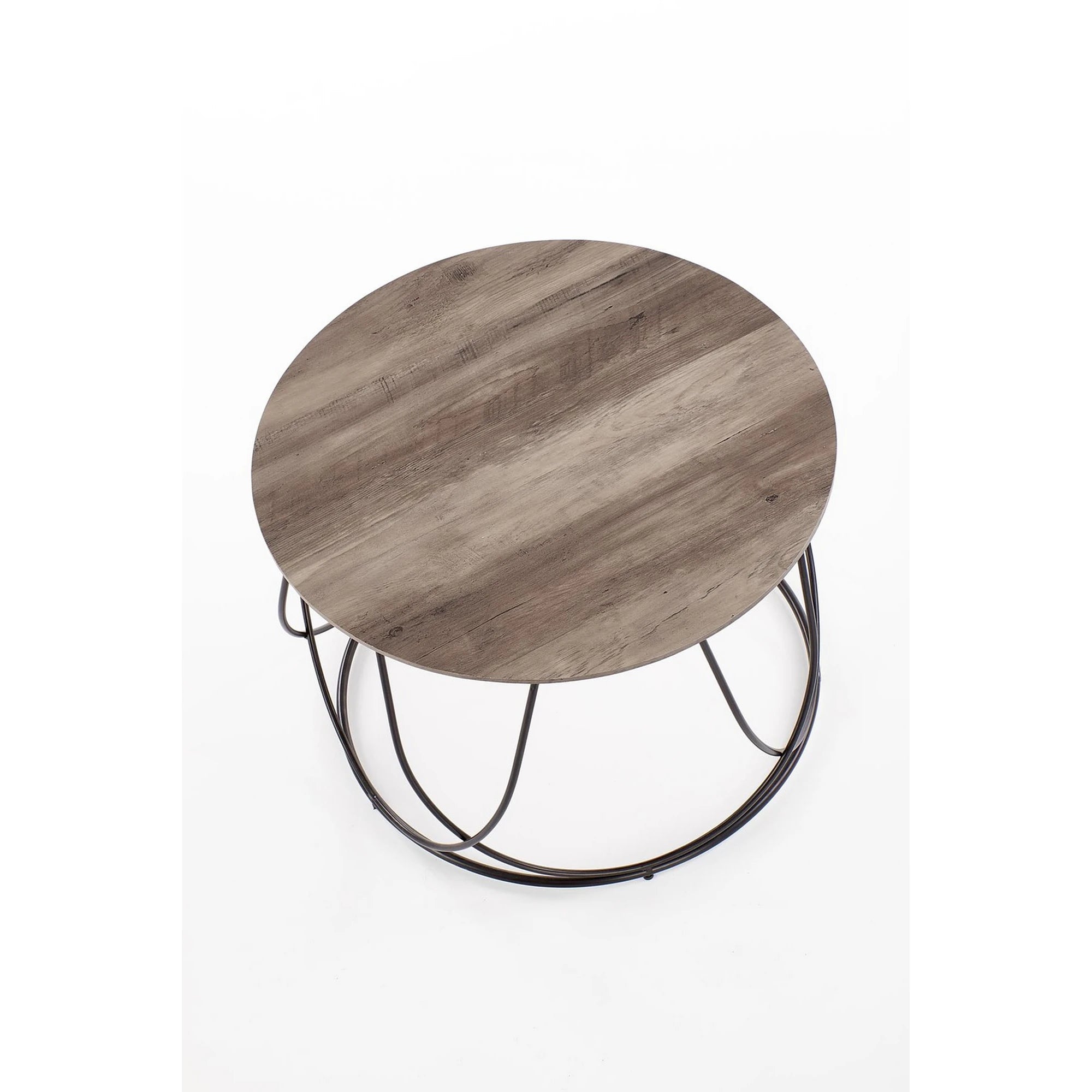 Masuta cafea NUBIRA, nuc/negru, 60x60x41 cm
