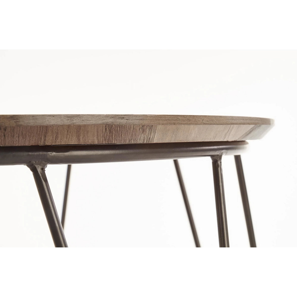Masuta cafea NUBIRA, nuc/negru, 60x60x41 cm