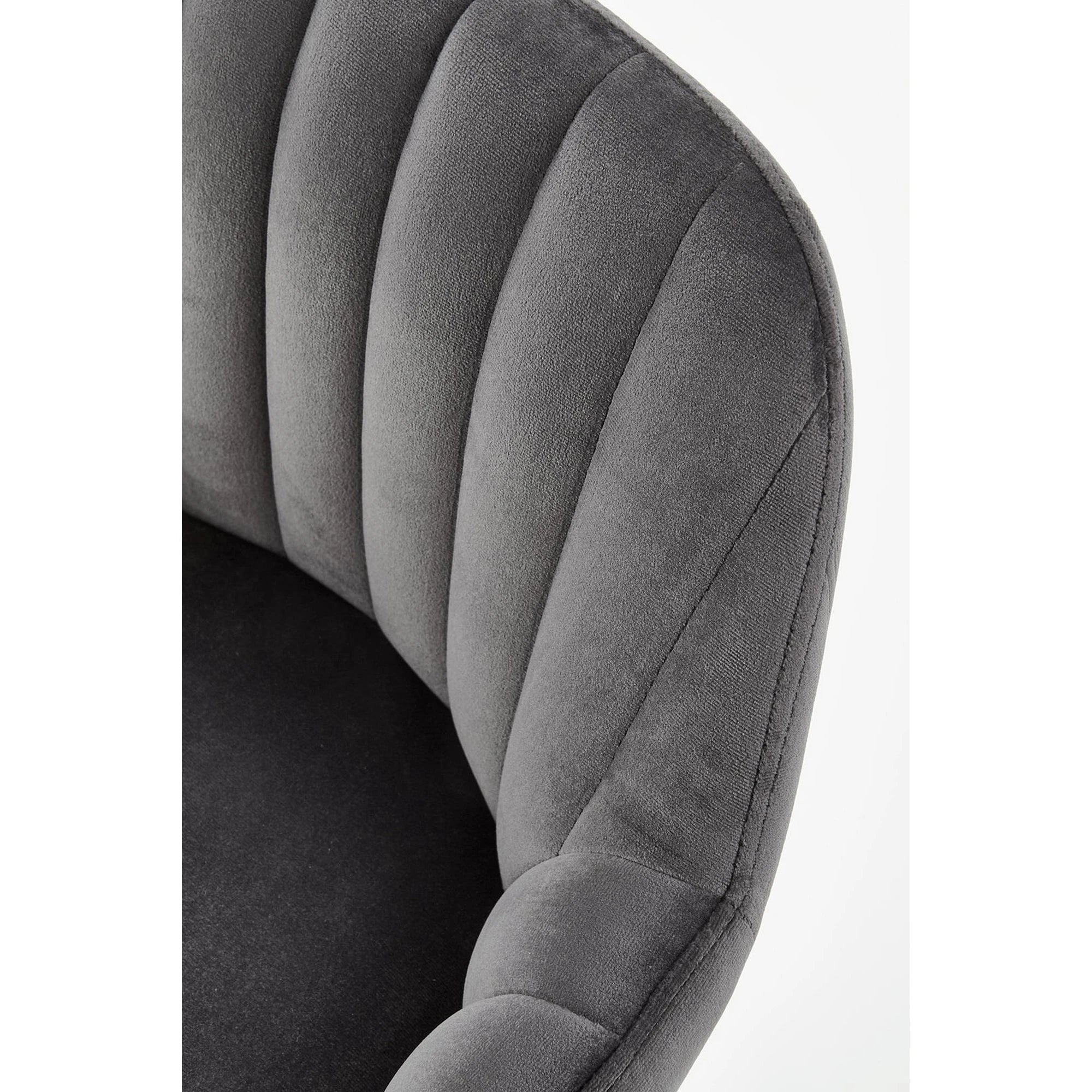 Scaun bar H93, gri inchis/nuc, stofa/lemn, 47x49x98 cm